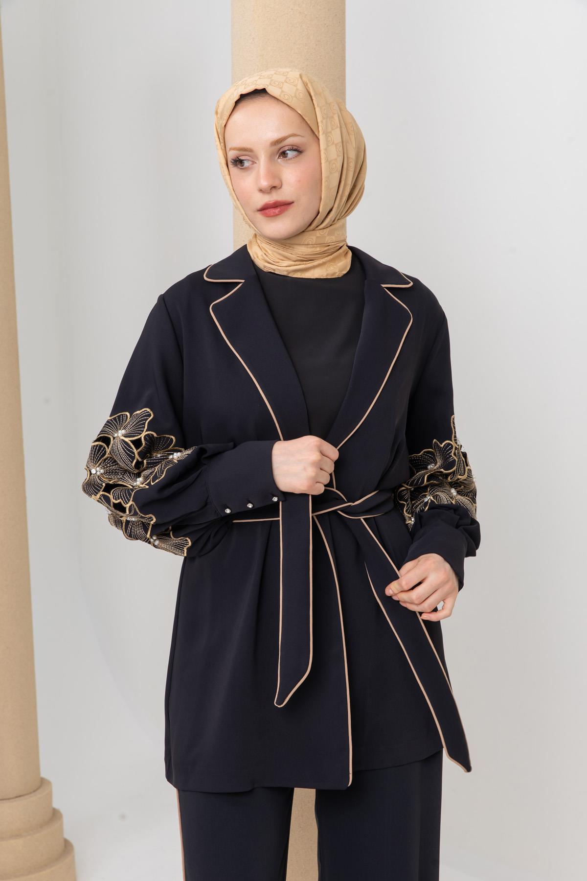 CEKET MİARUJ 25Y4720 KOLLARI NAKIŞLI BİYELİ CEKET