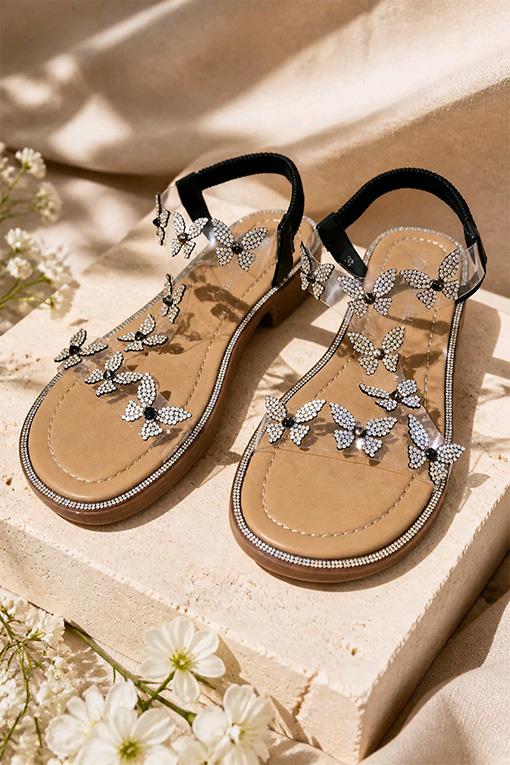 AYAKKABI VİVA K-252-0075-00 KELEBEK TAŞLI SANDALET AYAKKABI