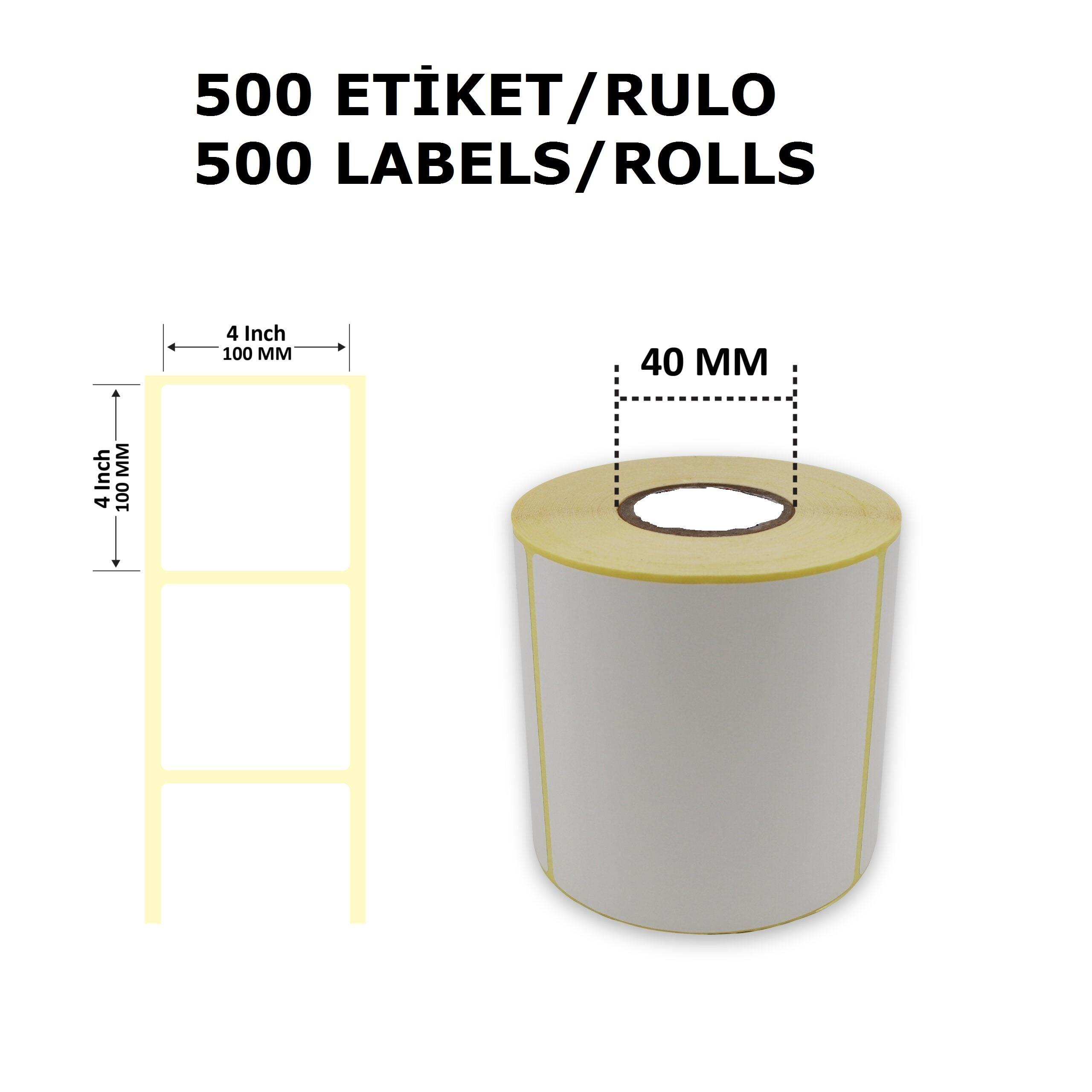 100Mmx100Mm Termal Etiket