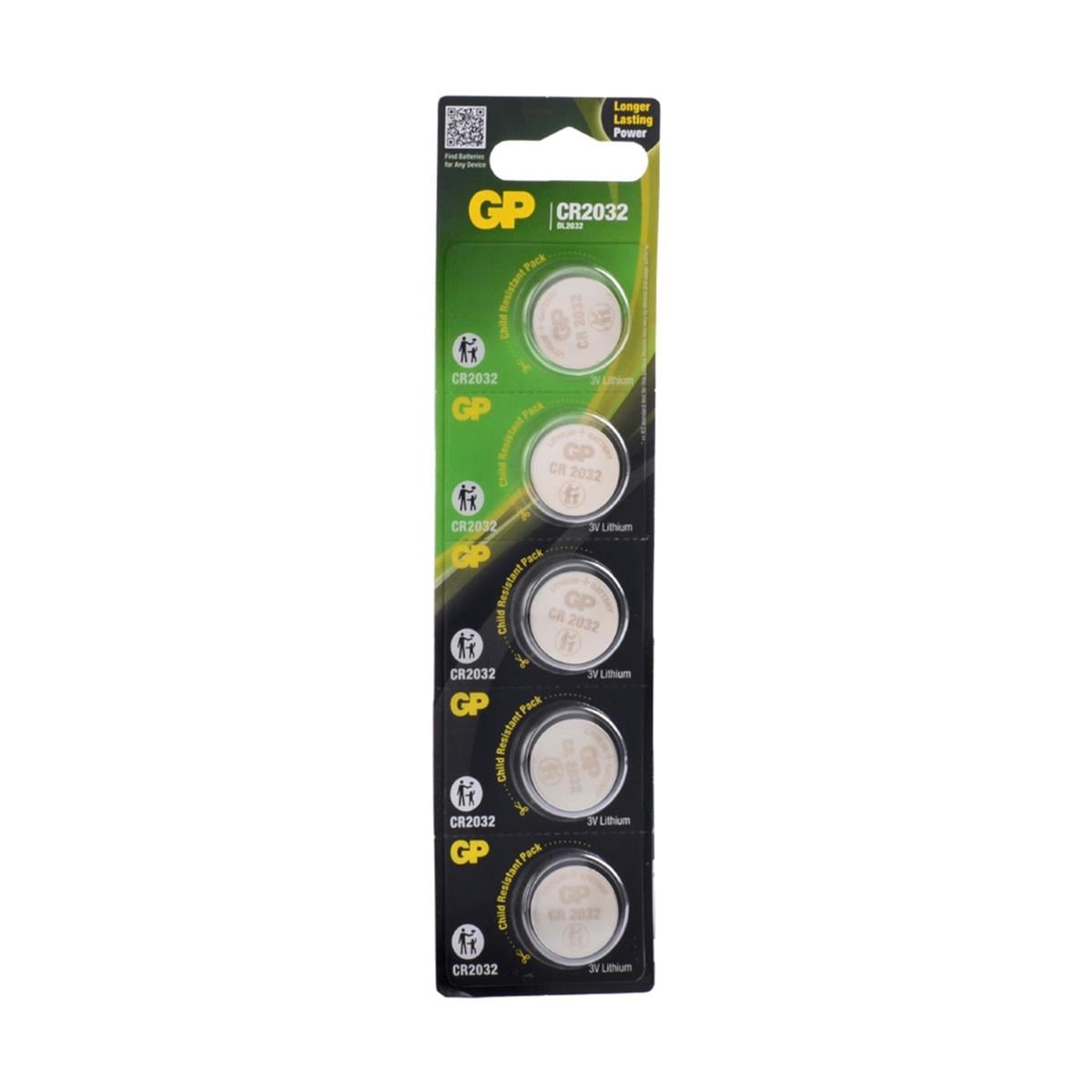 GP CR2032 3V Lithium 5Li Kartela