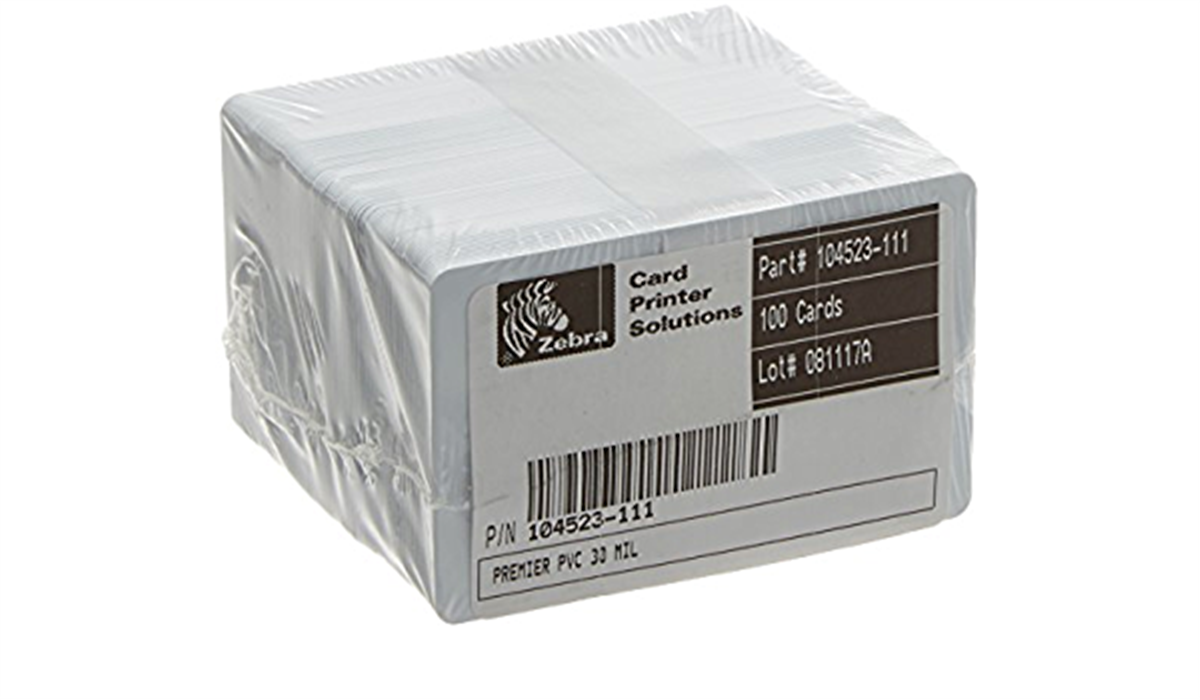 ZEBRA PVC CARD 30 MIL (500/PACK)