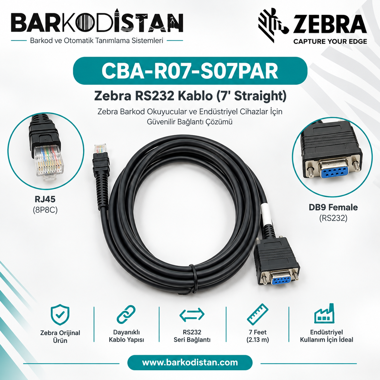 Rs-232 Haberleşme Kablosu (Zebra)