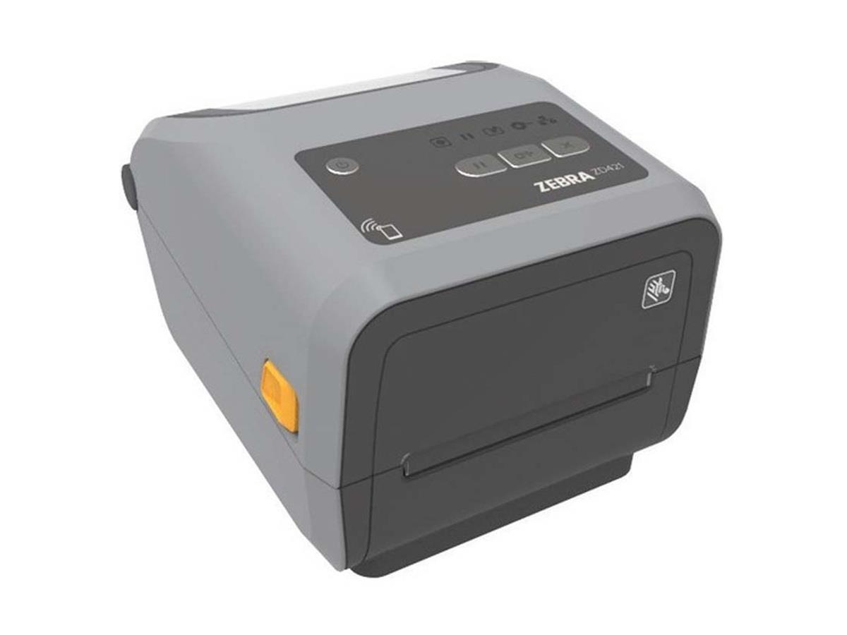 ZD4A042-30EW02EZ Zebra ZD421, Termal Transfer, 203dpi, Wi-Fi, Bluetooth, USB, USB Host, Modüler Bağlantı Soketli