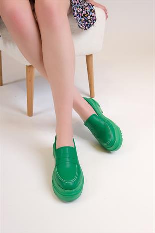 Yeşil (Darian) Bayan Makoser Ayakkabı