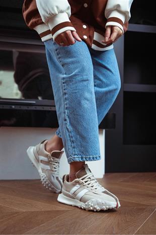 Füme-Beyaz ( BROW) Kadın Sneakers 