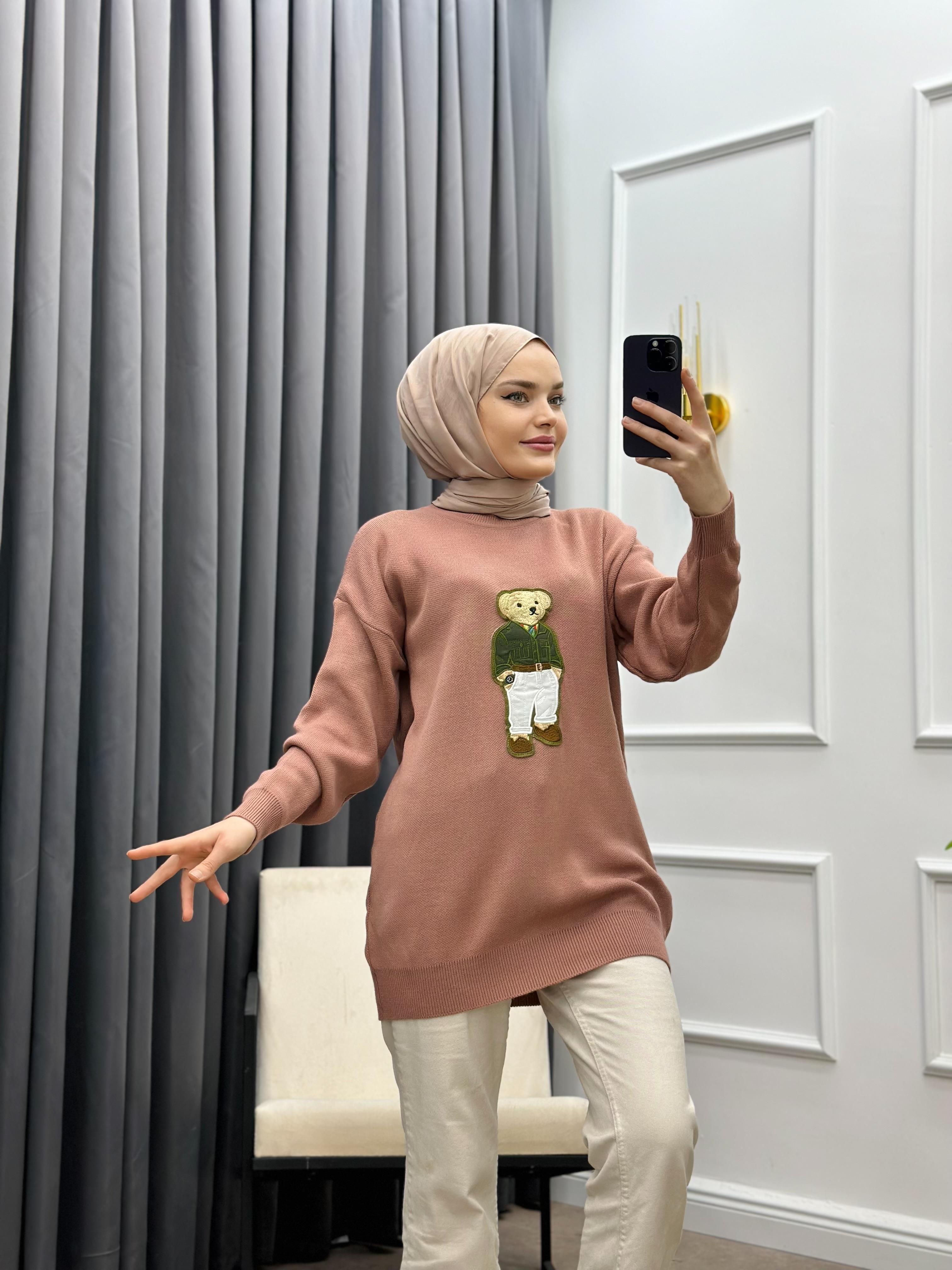 AYICIKLI TRİKO KAZAK PUDRA