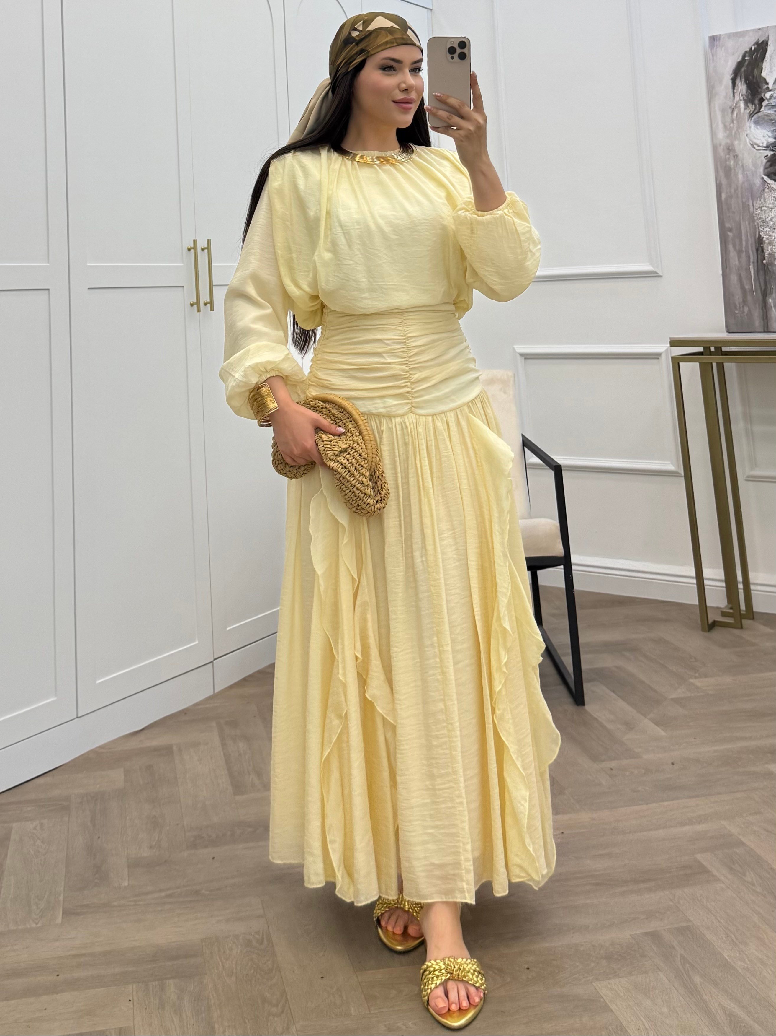 AYLA VUAL ETEKLİ TAKIM SARI