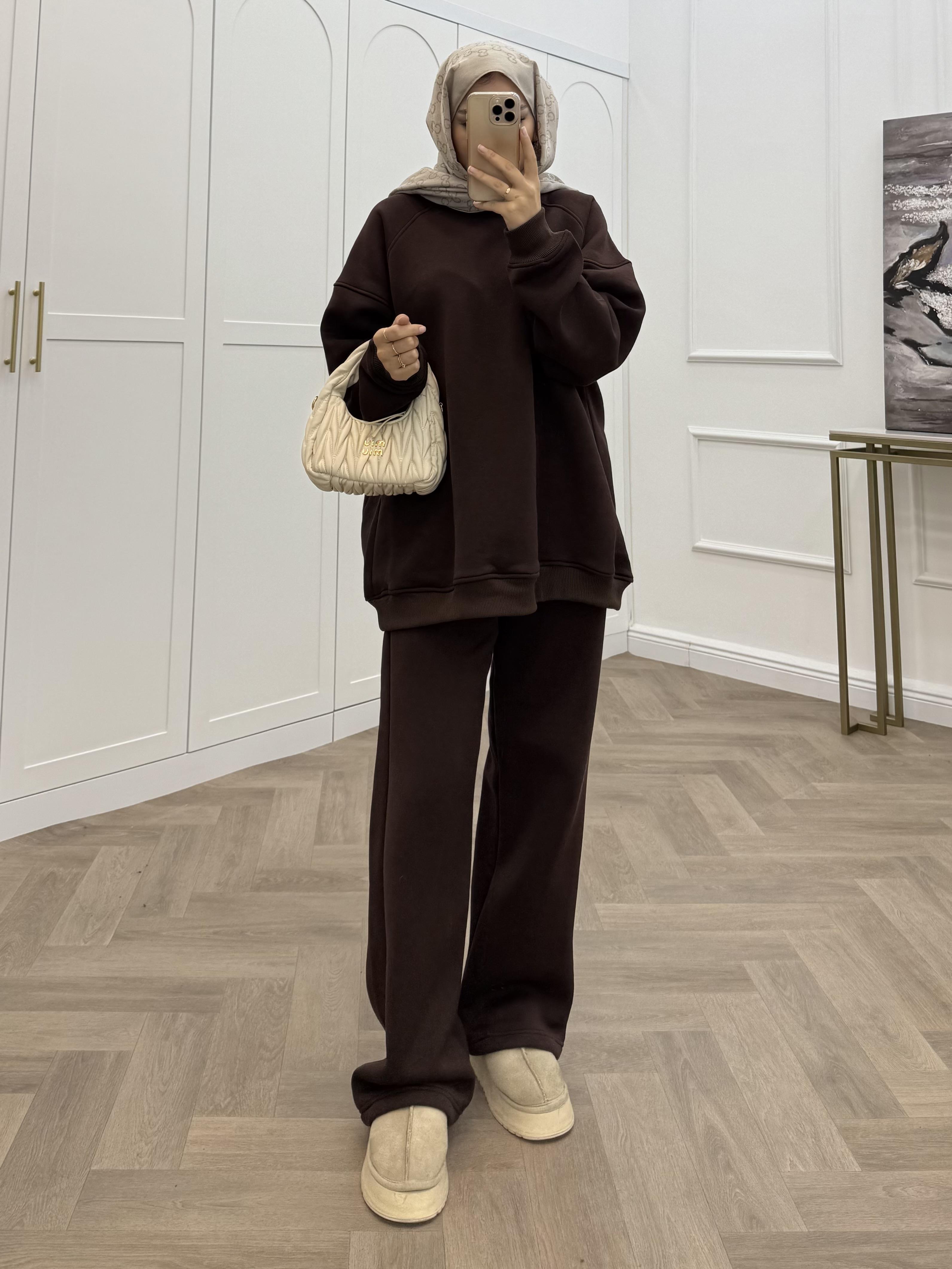 BASİC ŞARDONLU TAKIM KAHVE