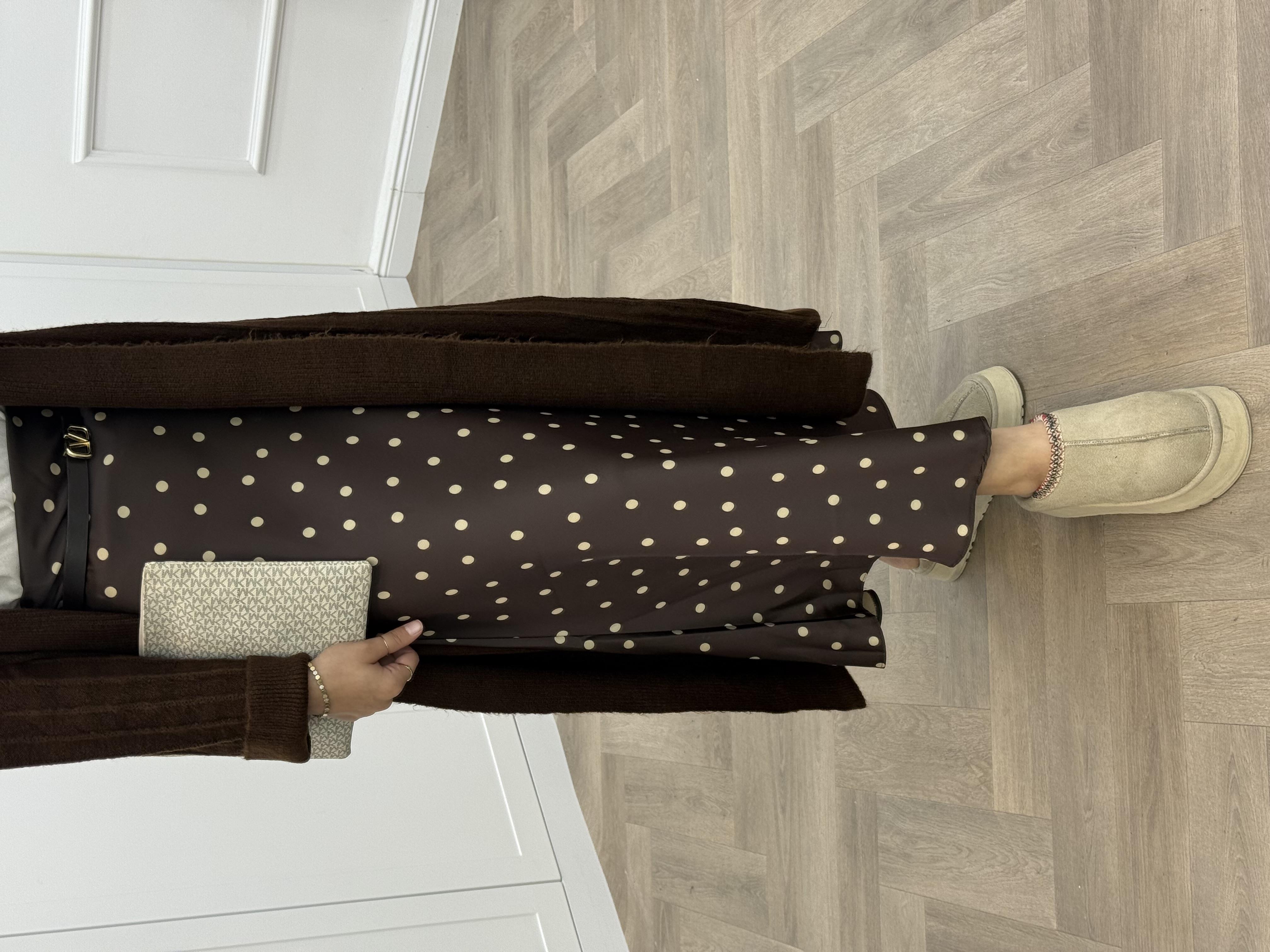 BENEKLİ SATEN ETEK ACI KAHVE