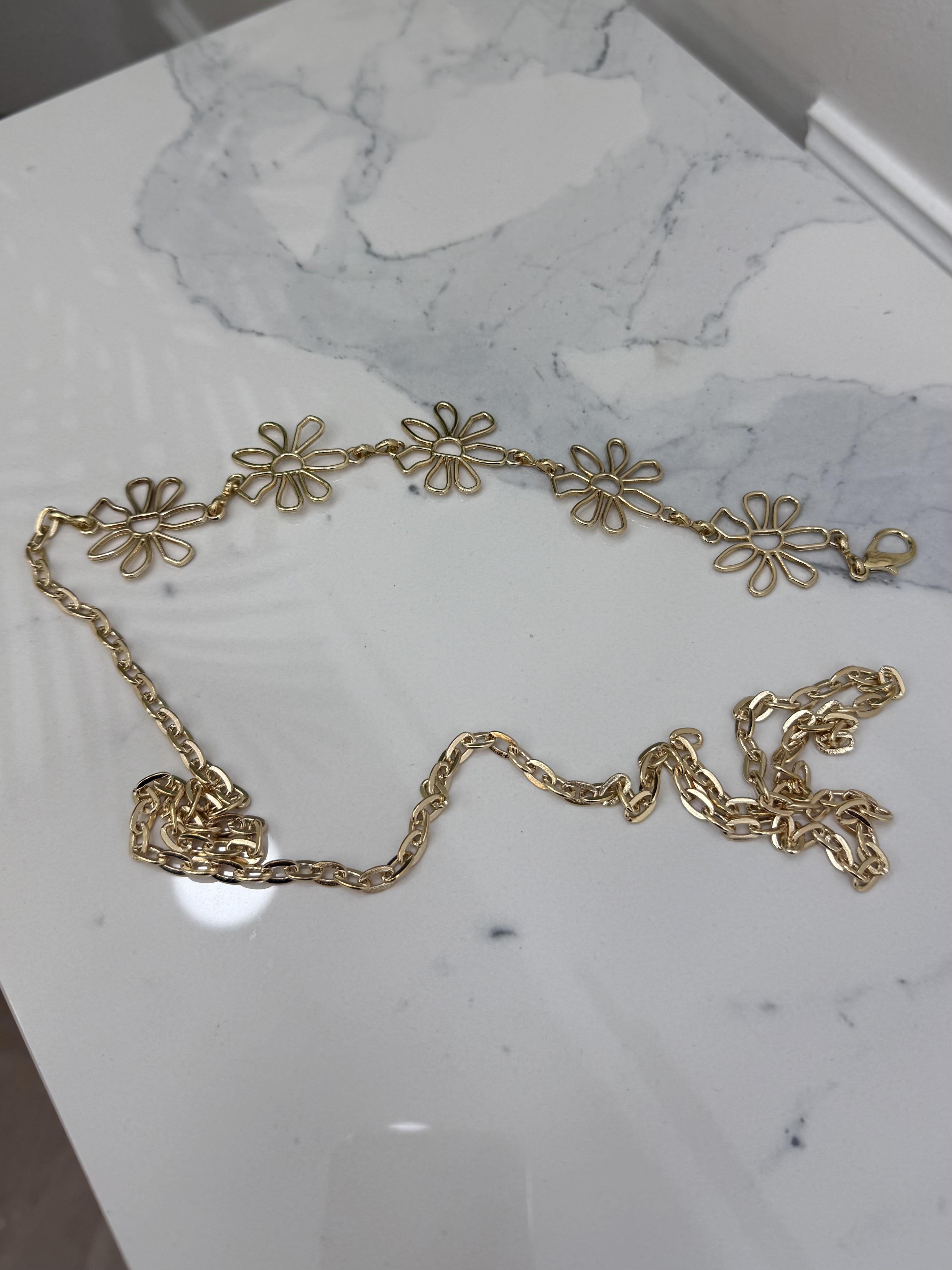 ÇİÇEKLİ GOLD KEMER