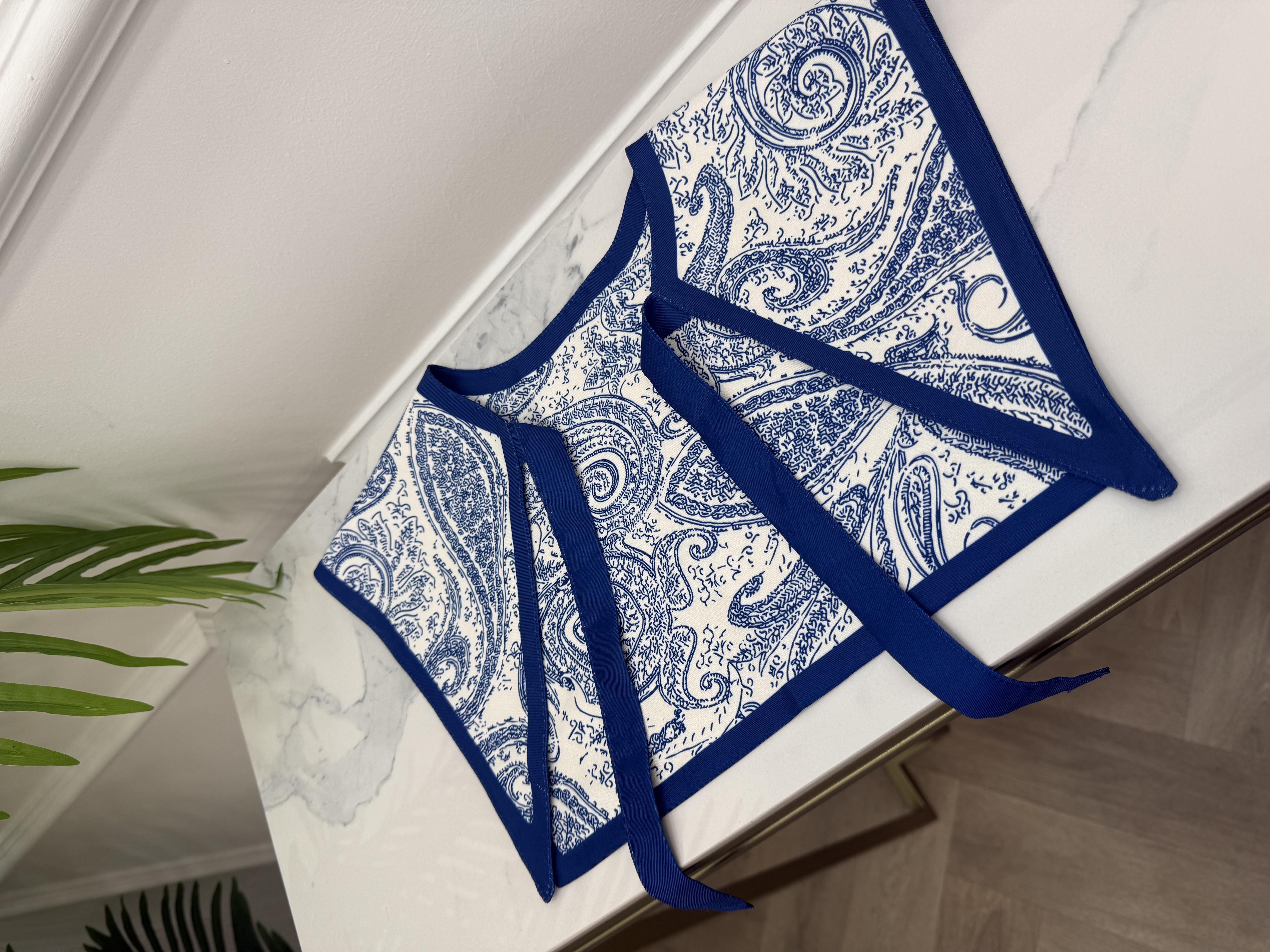 DESENLİ YAKALIK SAKS