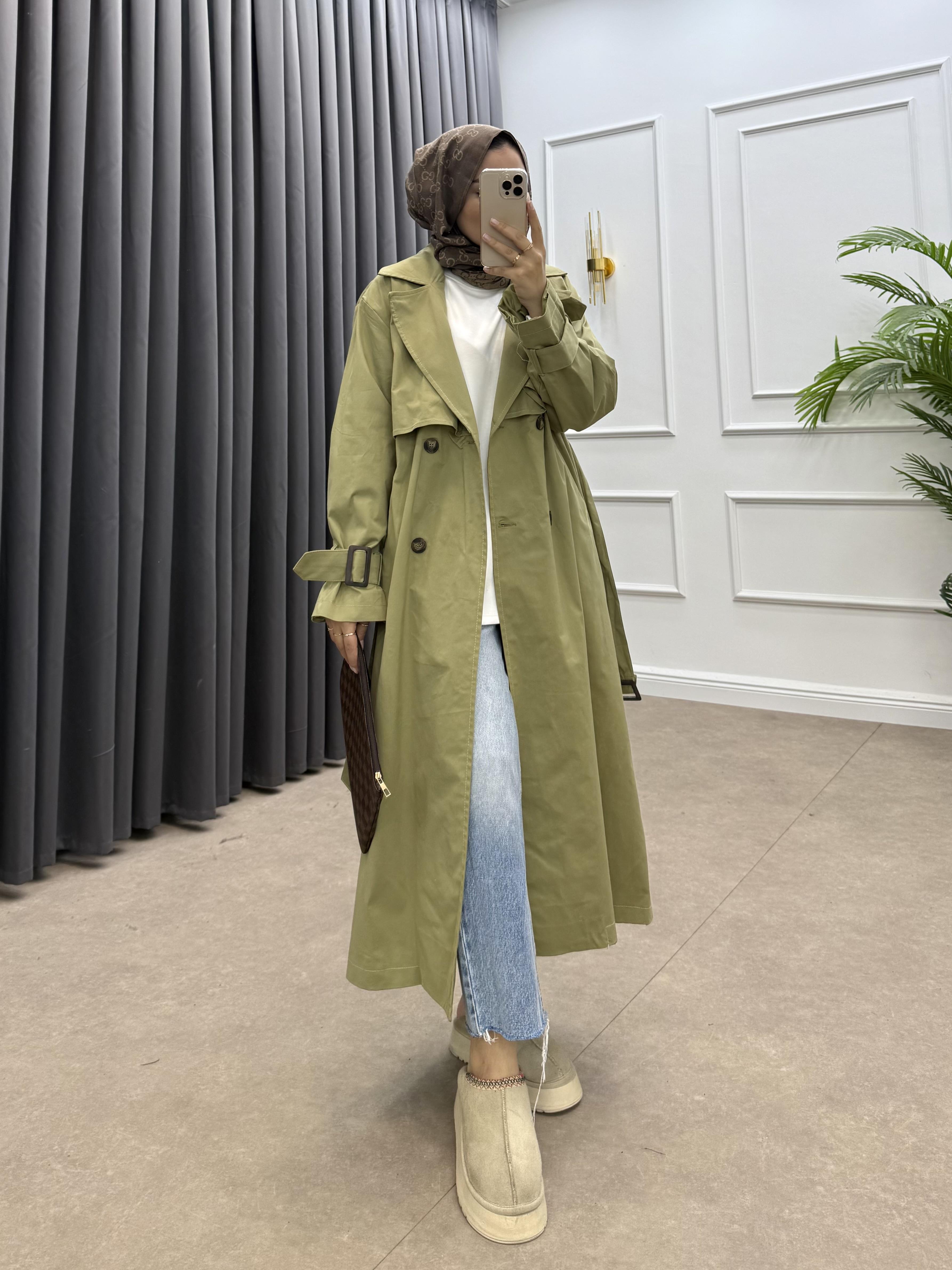 DÖRT DÜĞMELİ STANDART TRENÇKOT ÇAĞLA