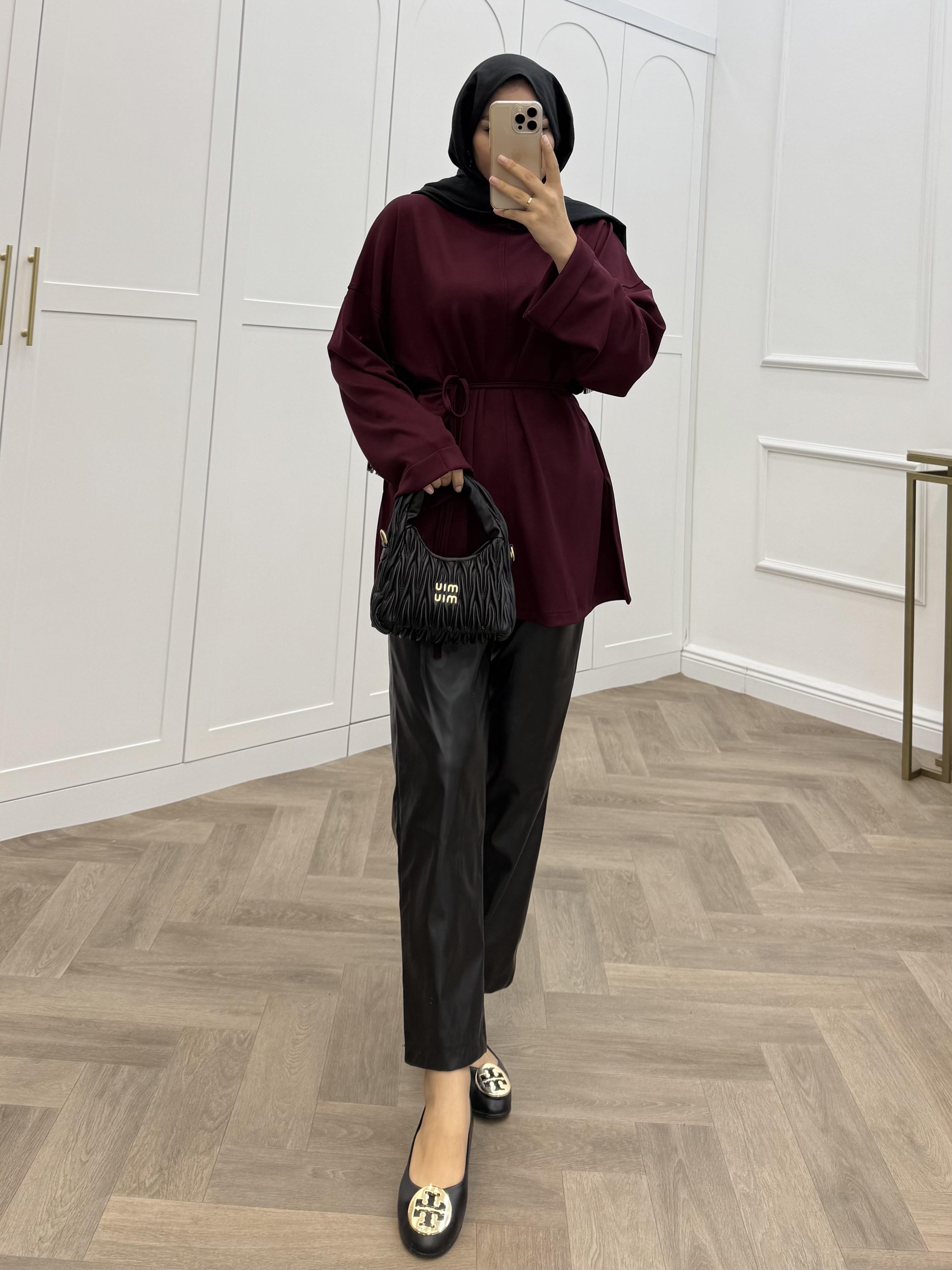 DUBLE KOL TUNİK BORDO