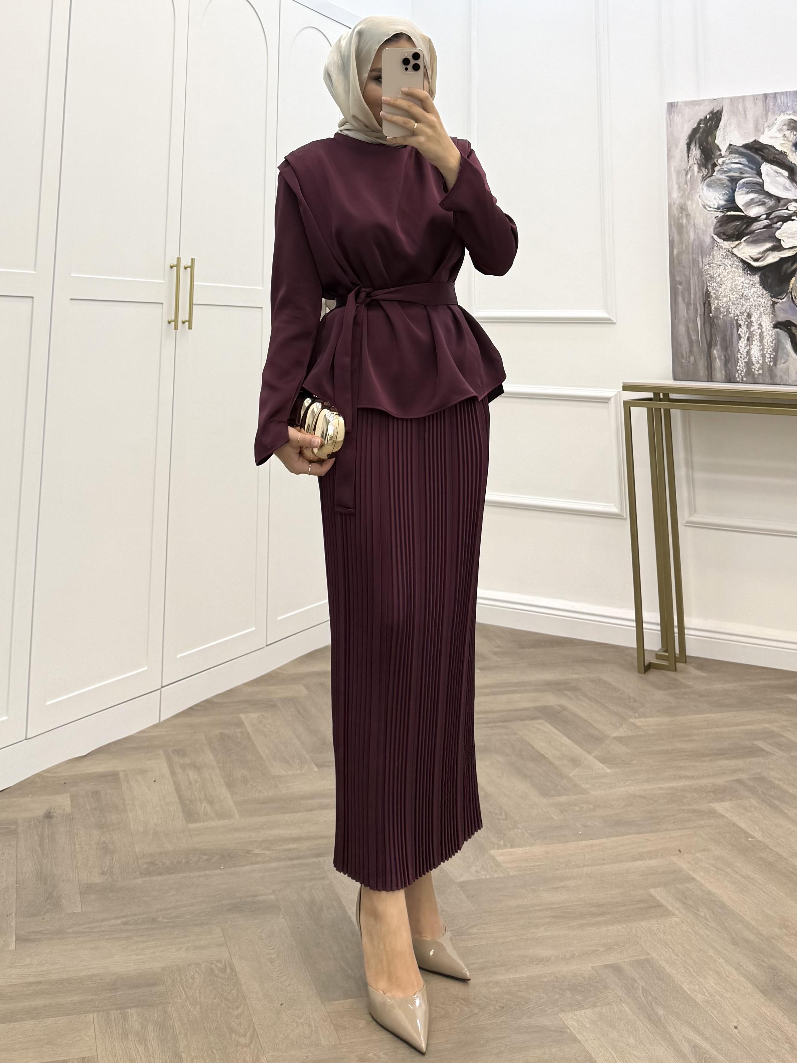 İNCİ KOLYELİ PİLİSELİ TAKIM MÜRDÜM