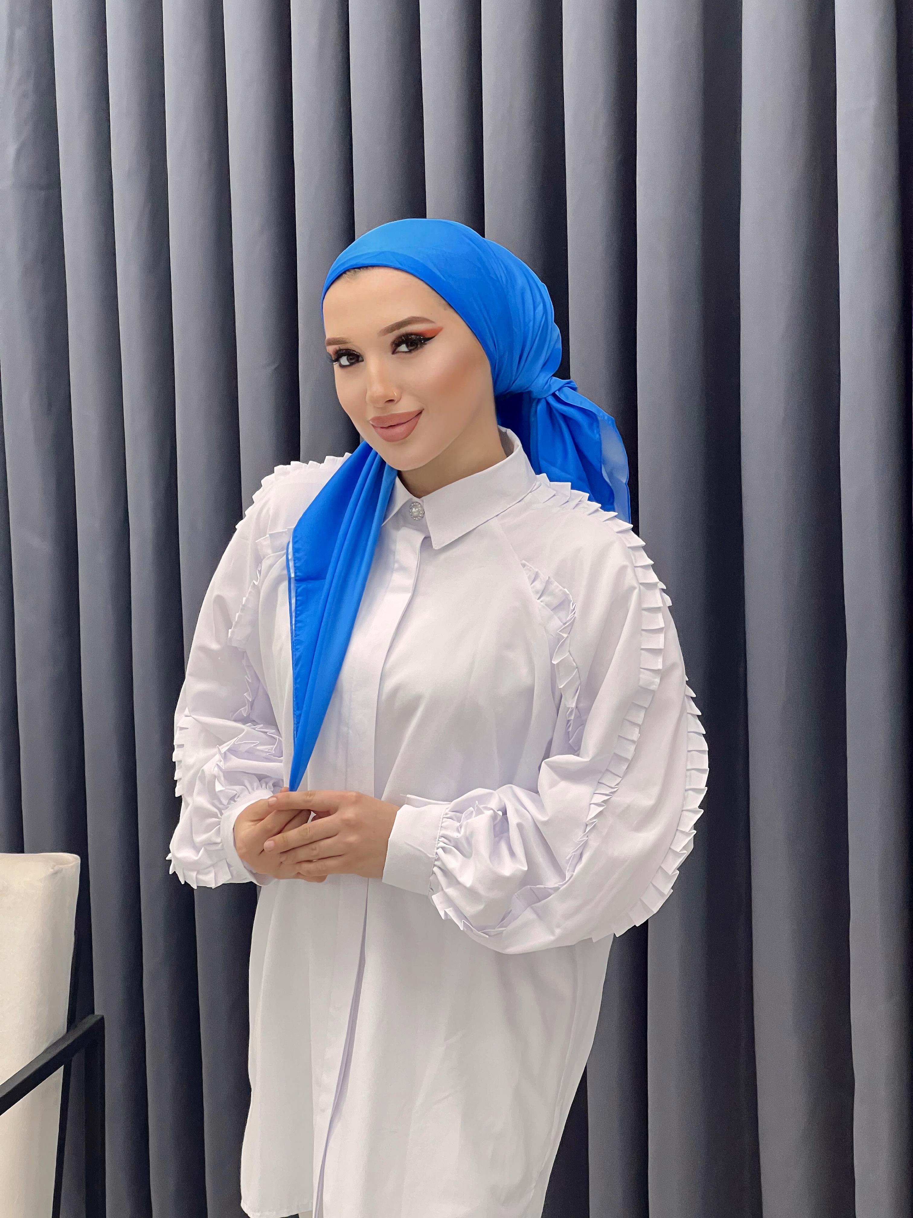KESME ŞERİT DETAYLI GÖMLEK BEYAZ