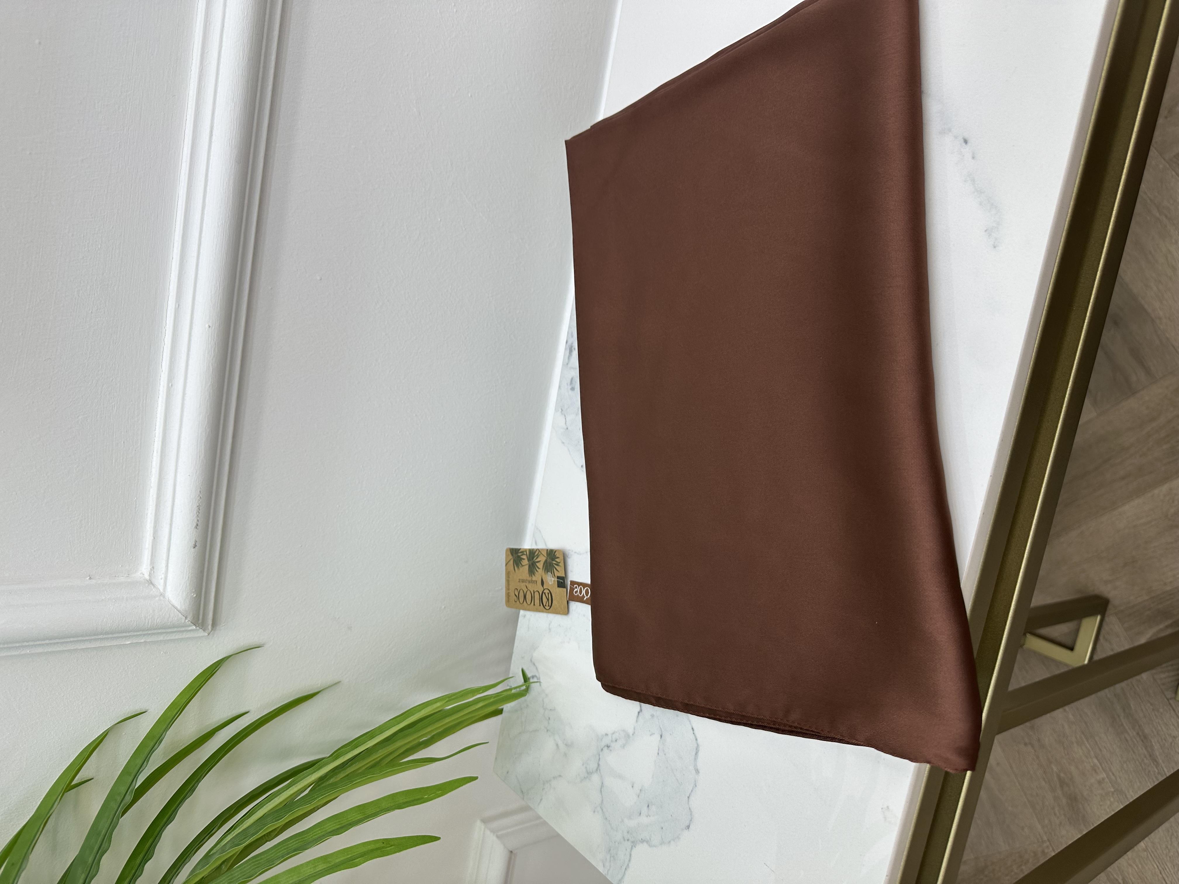 KRİSTAL İPEK ŞAL  KAHVE