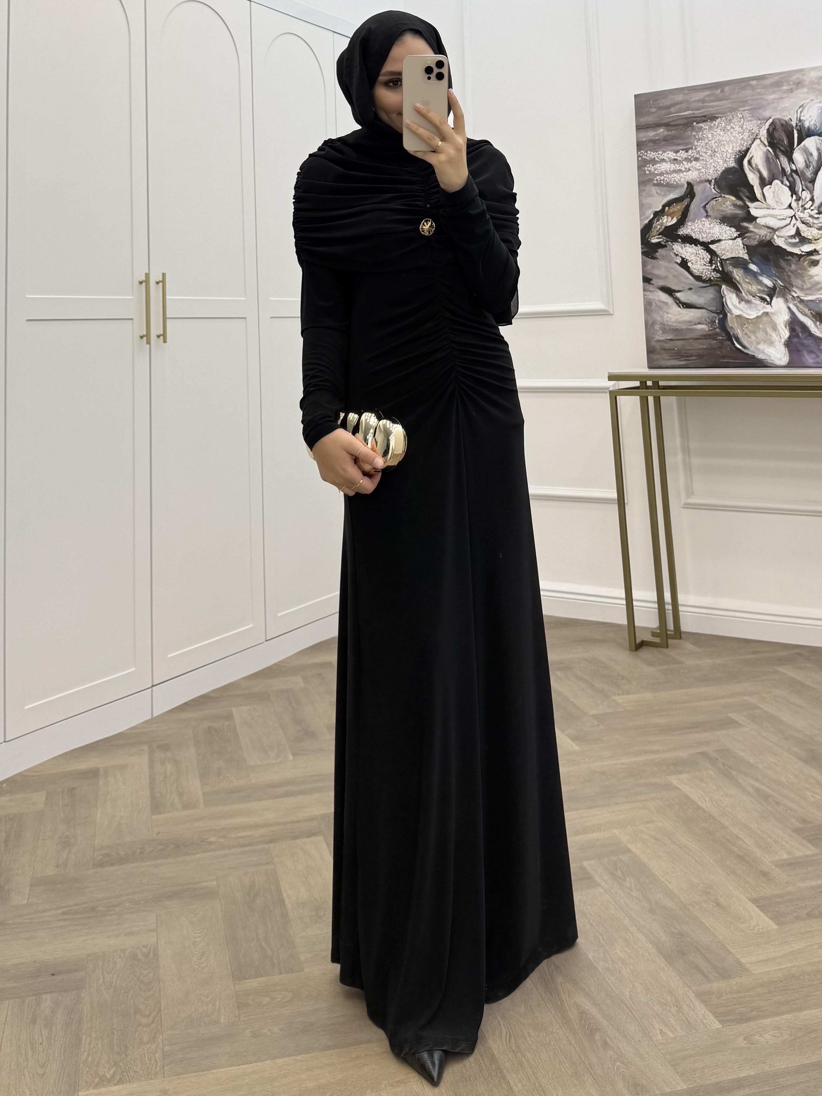 LADY BÜZGÜLÜ SANDY ELBİSE SİYAH