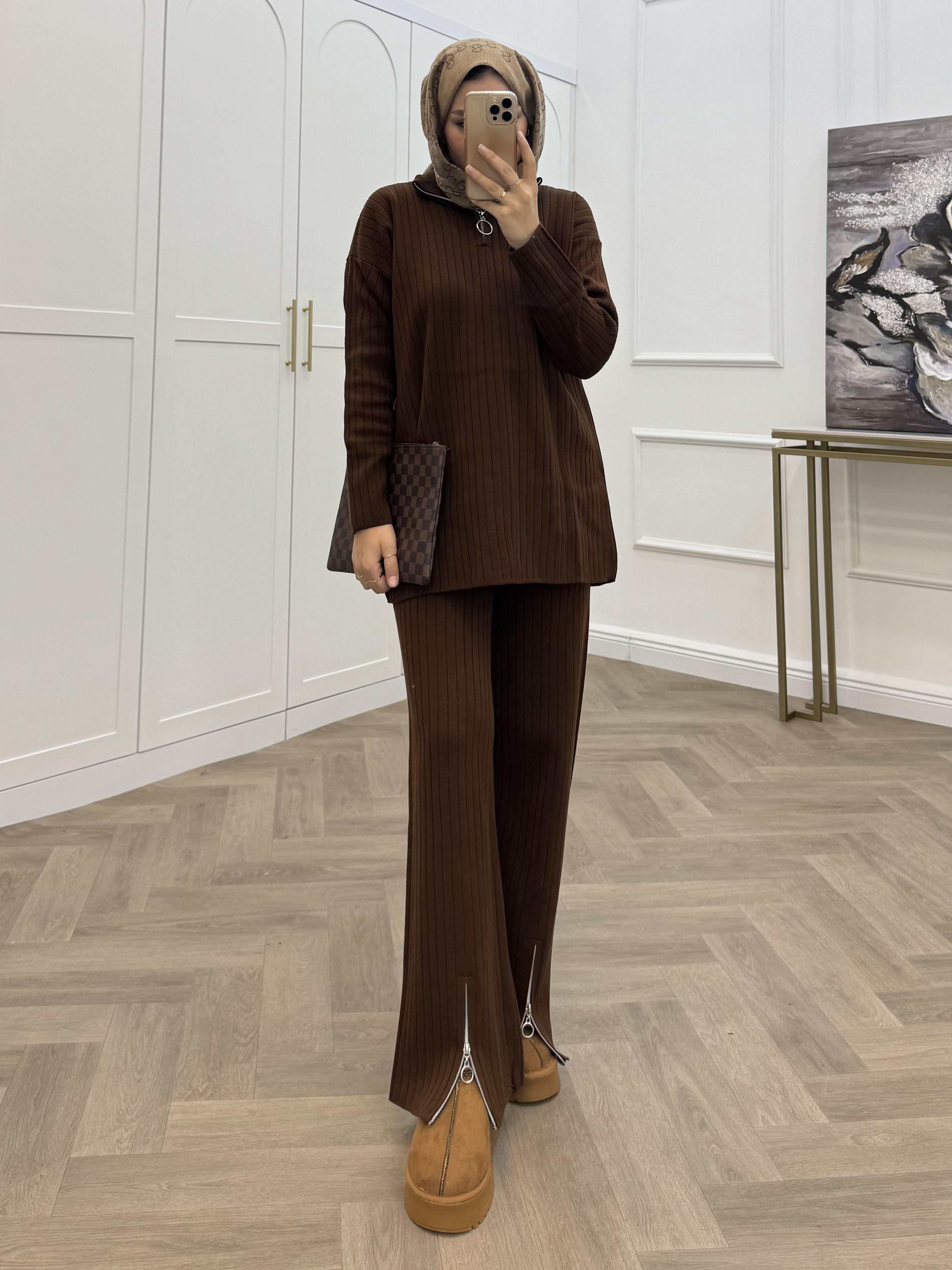 LENA TRİKO TAKIM KAHVE