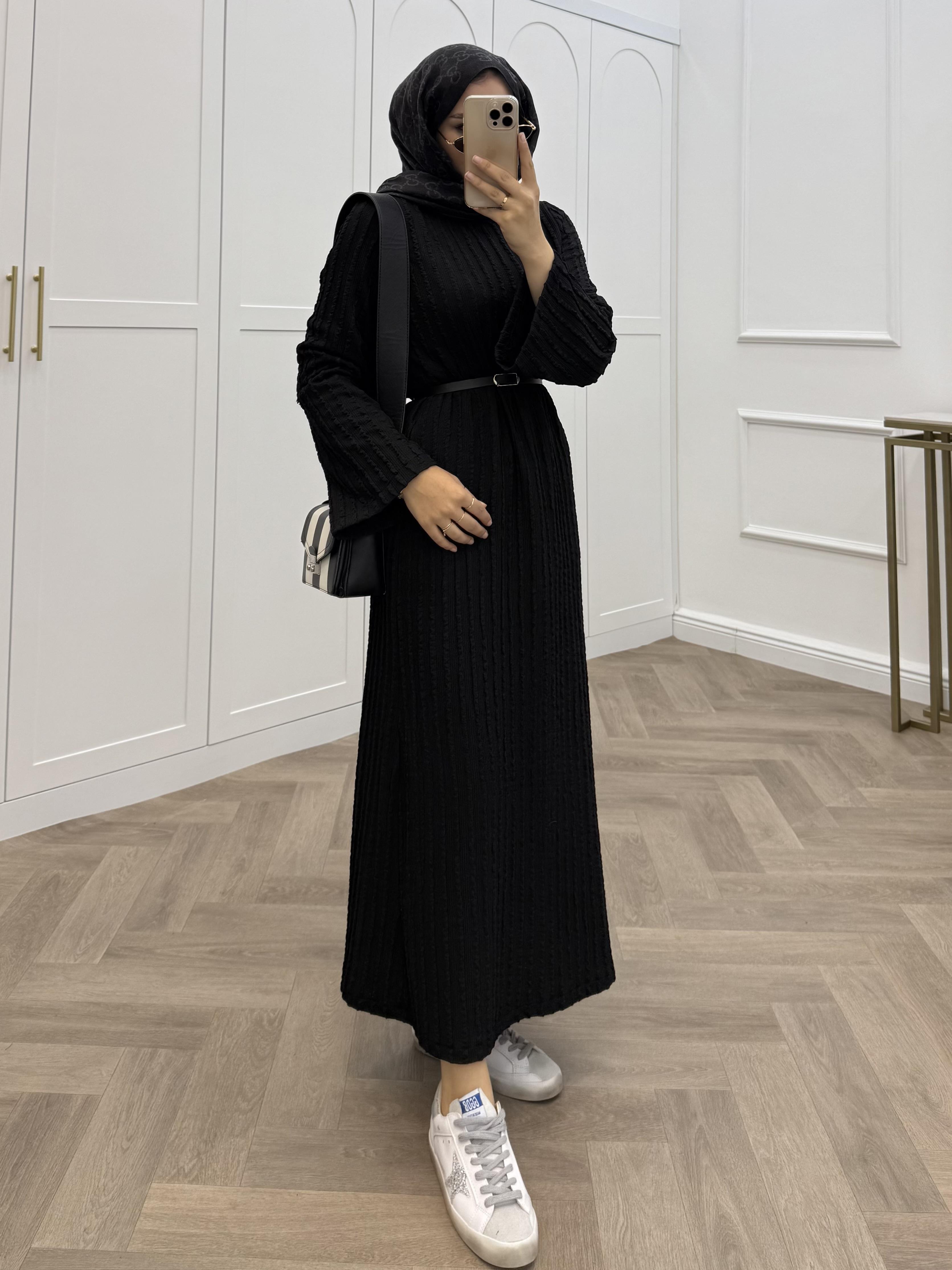 LİVA ELBİSE SİYAH