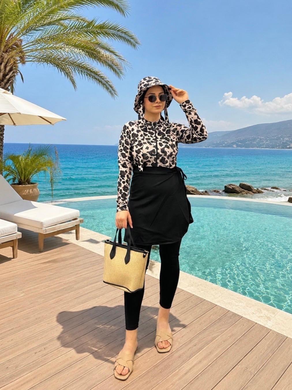 MAYOLU 3LÜ TESETTÜR MAYO LEOPAR