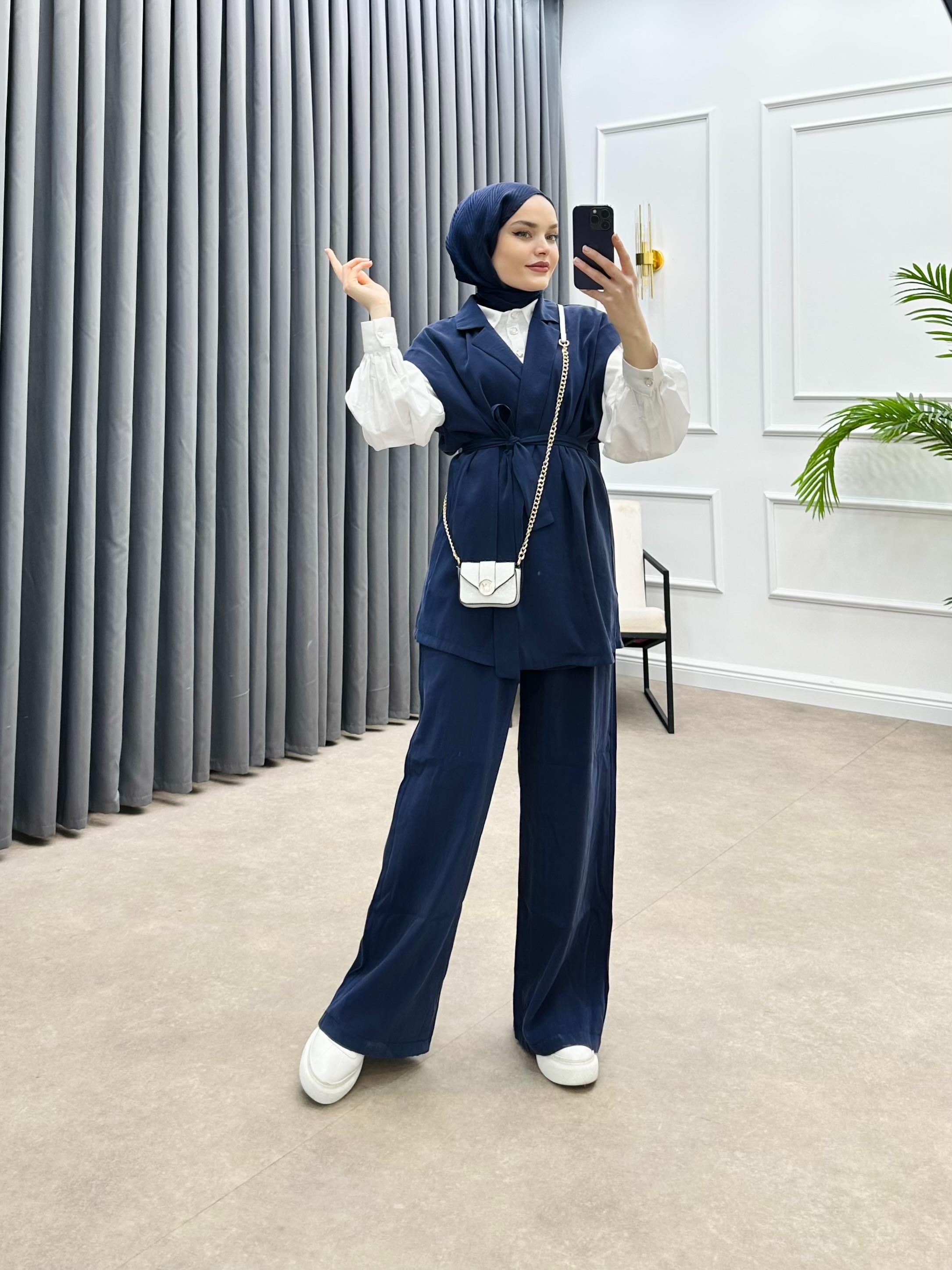 NES PANTOLONLU İKİLİ TAKIM LACİVERT