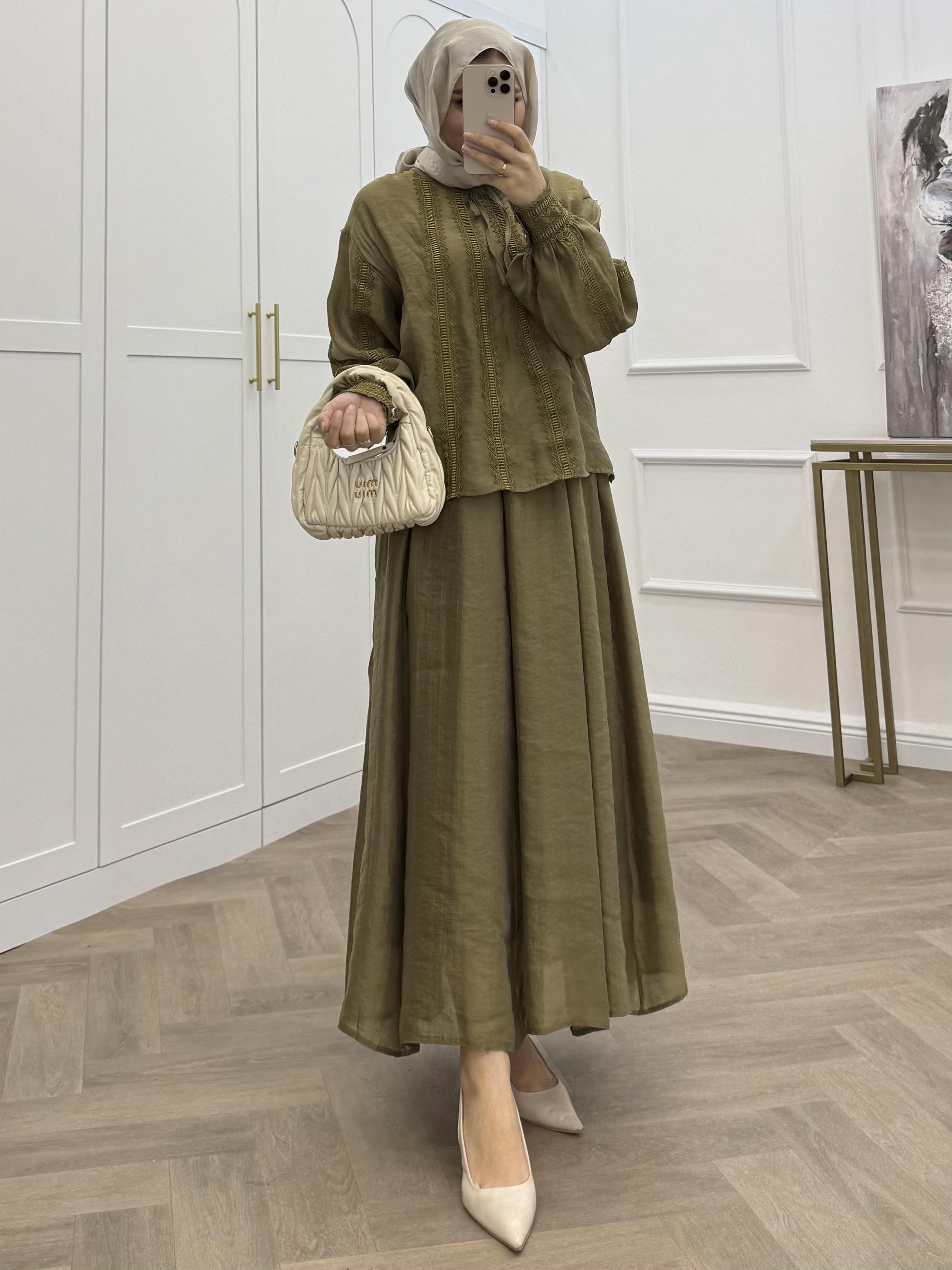 NEVA DANTELLİ ETEKLİ TAKIM HAKİ