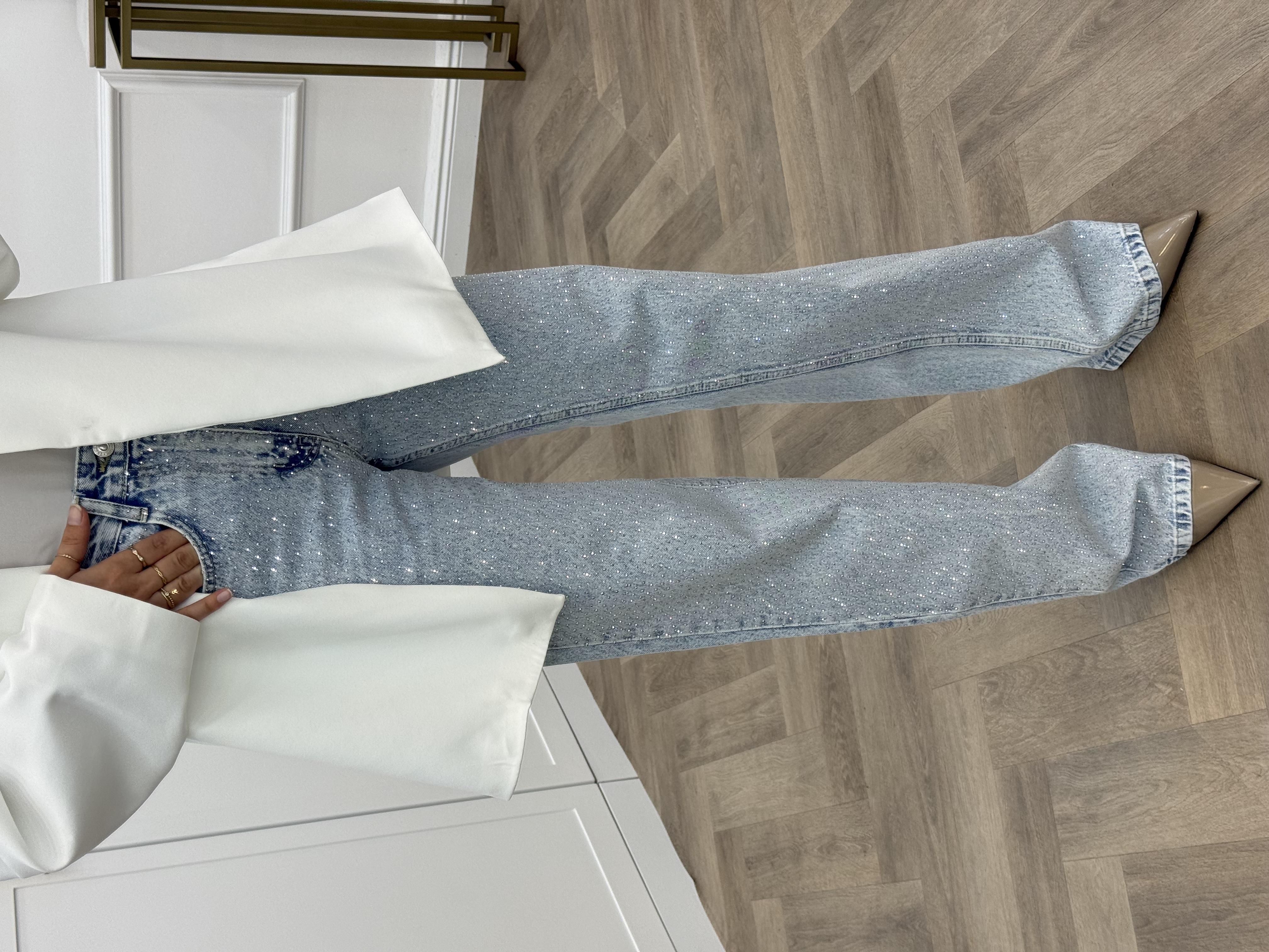 ÖN FULL TAŞLI KOT PANTOLON BUZ MAVİSİ