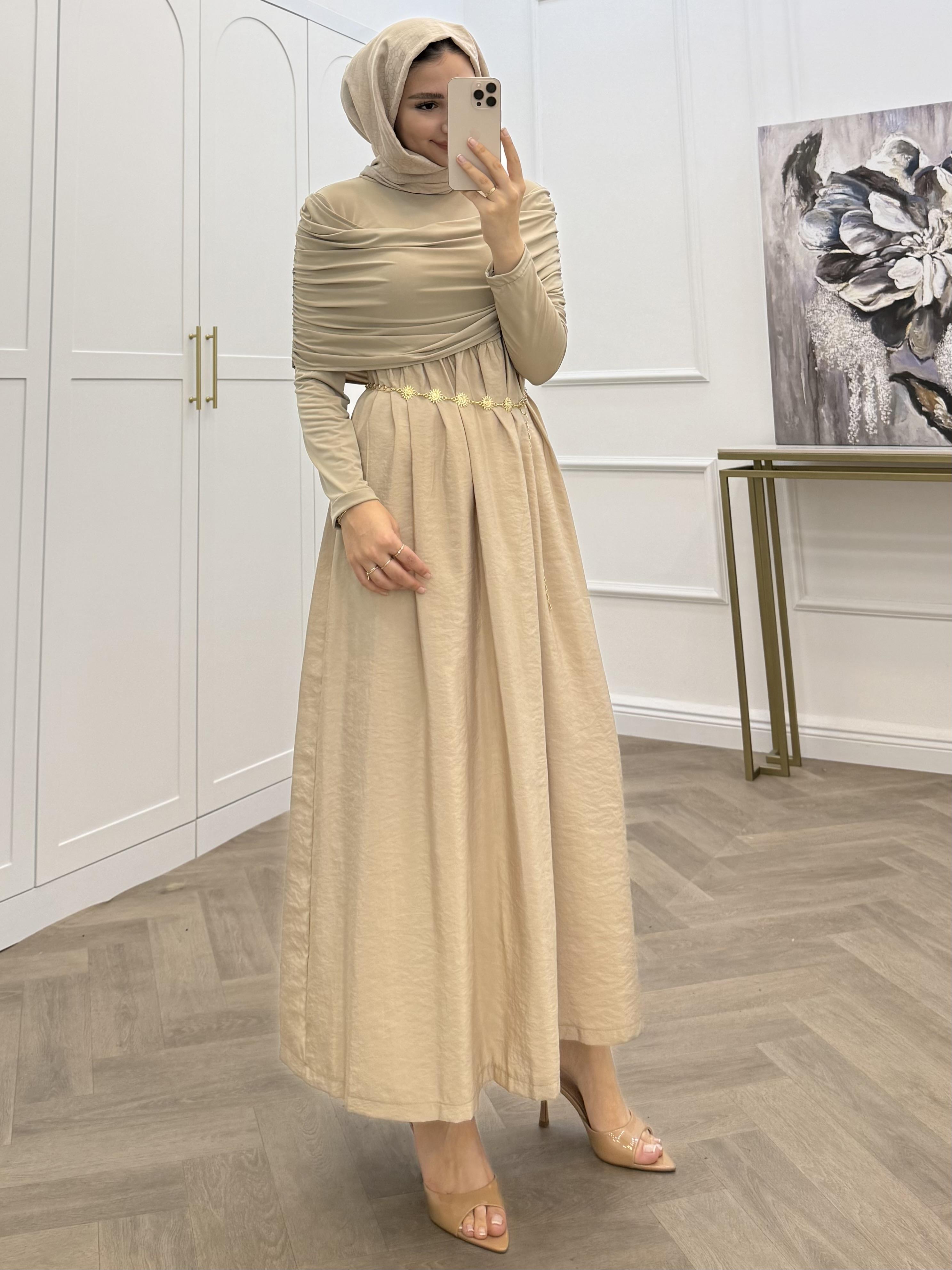 PANÇO SANDY ELBİSE BEJ