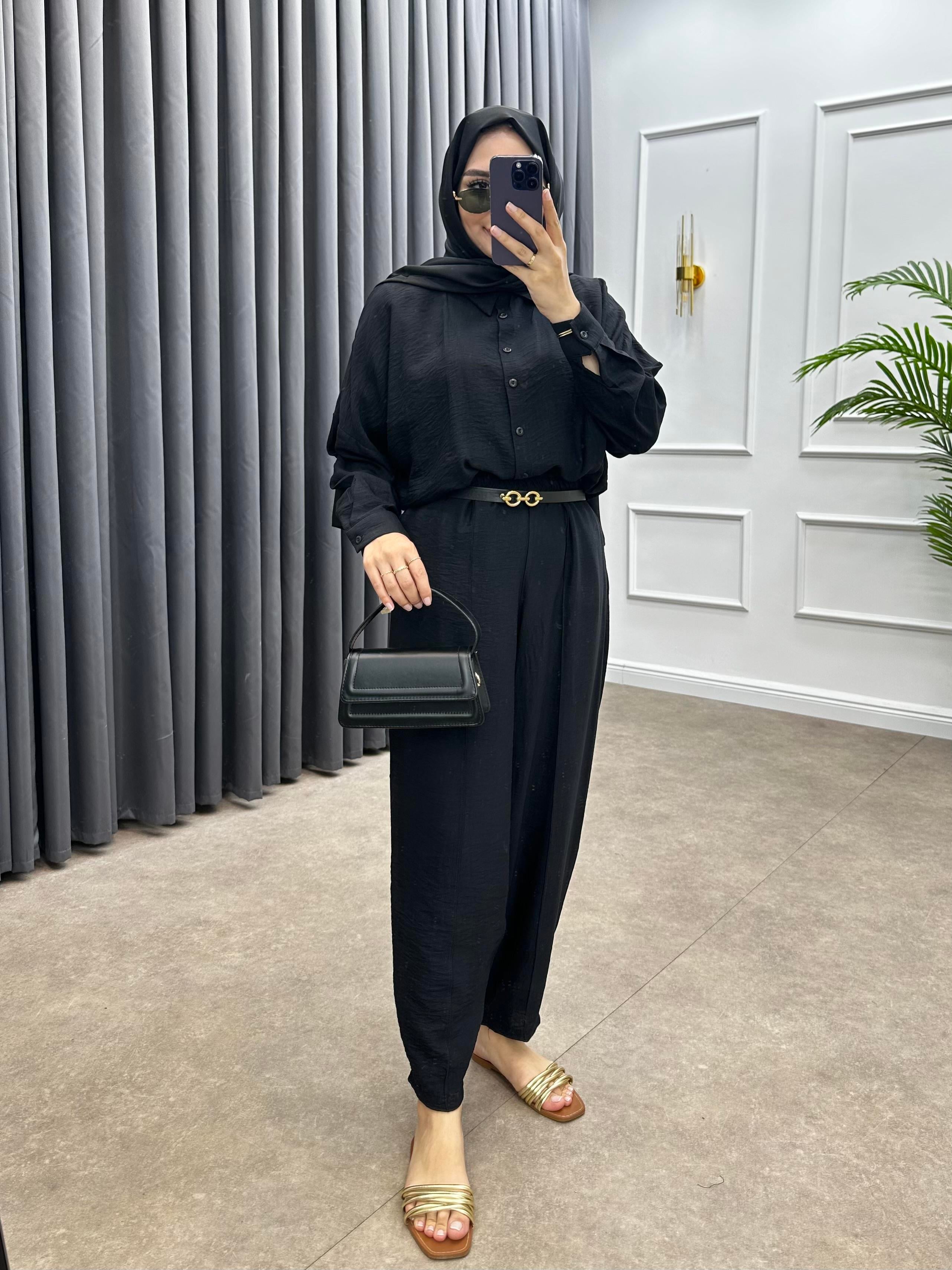 PİGA ŞALVARLI TAKIM SİYAH