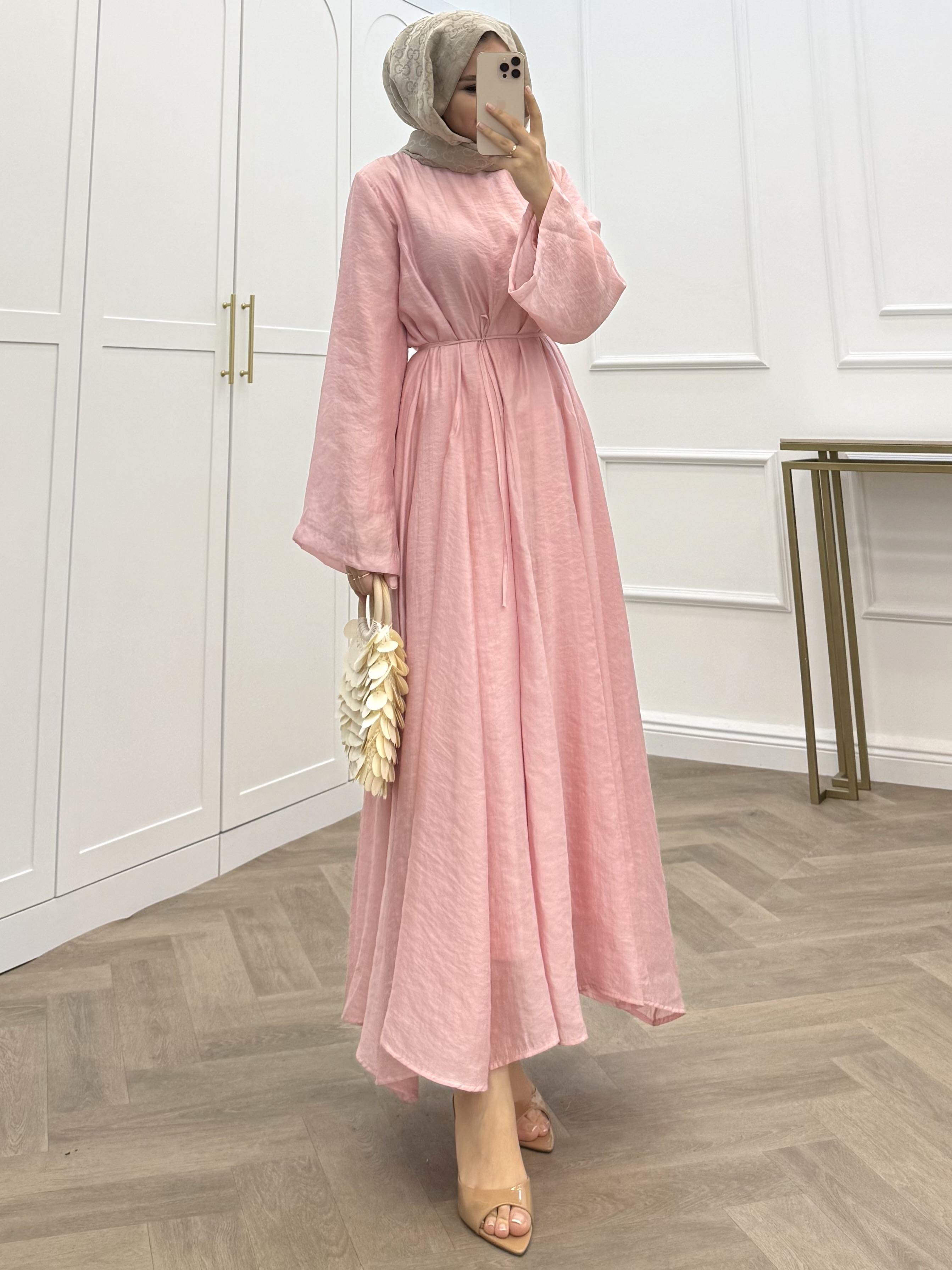 RİSSA ŞİFON ELBİSE PEMBE