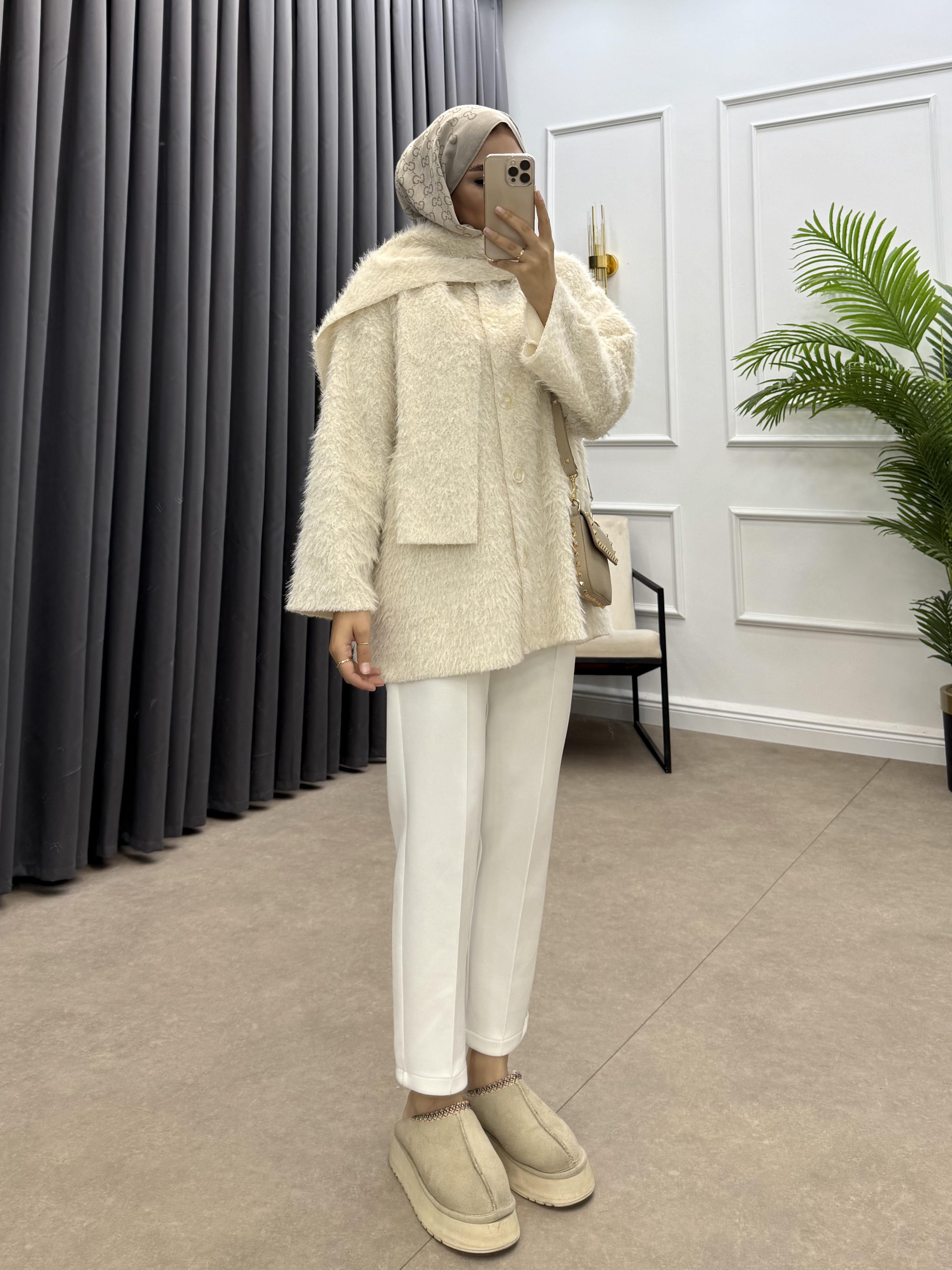 ŞAL DETAY KAŞE CEKET TAŞ