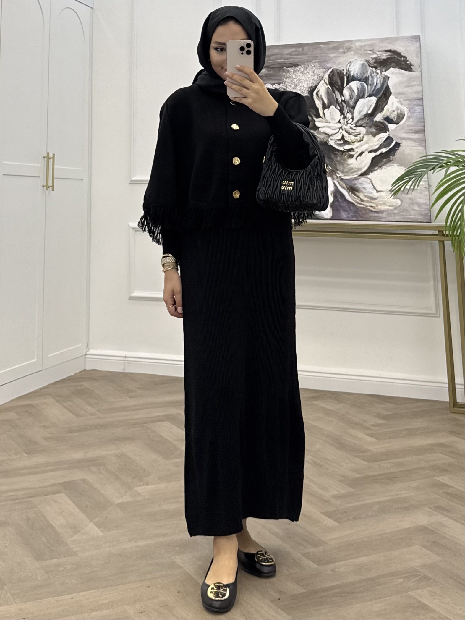 SALDA CEKETLİ TRİKO TAKIM SİYAH