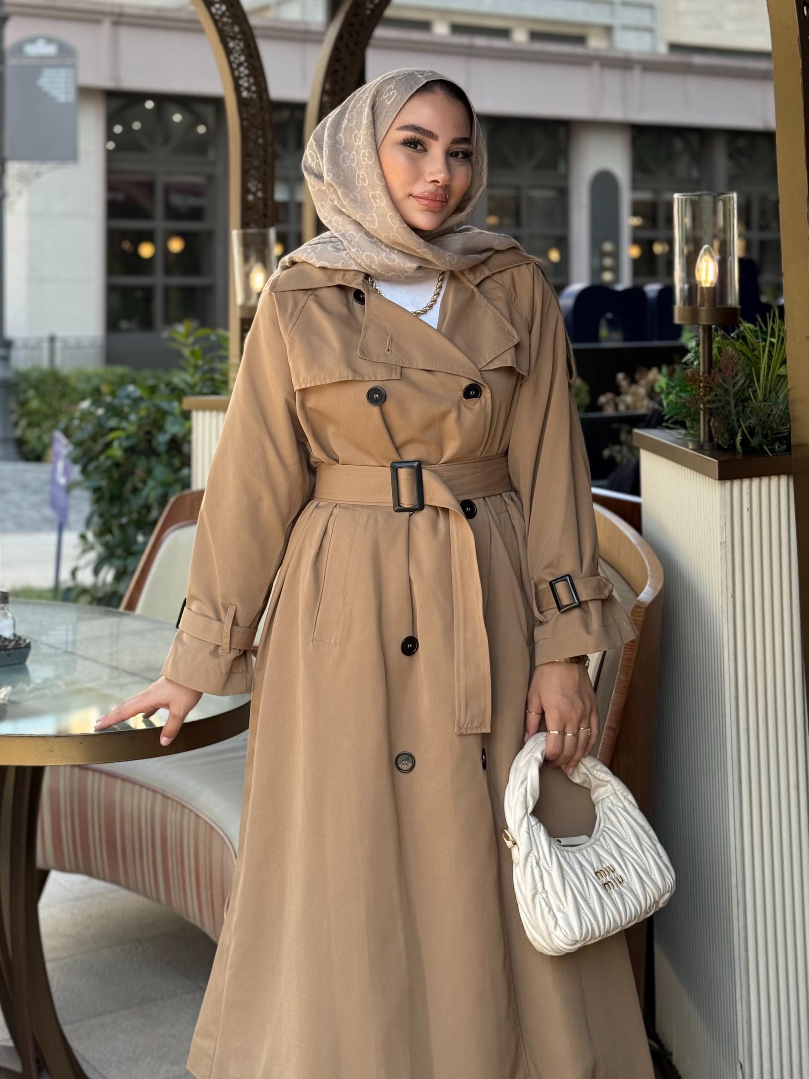 SEKİZ DÜĞMELİ APOLETLİ TRENÇKOT CAMEL