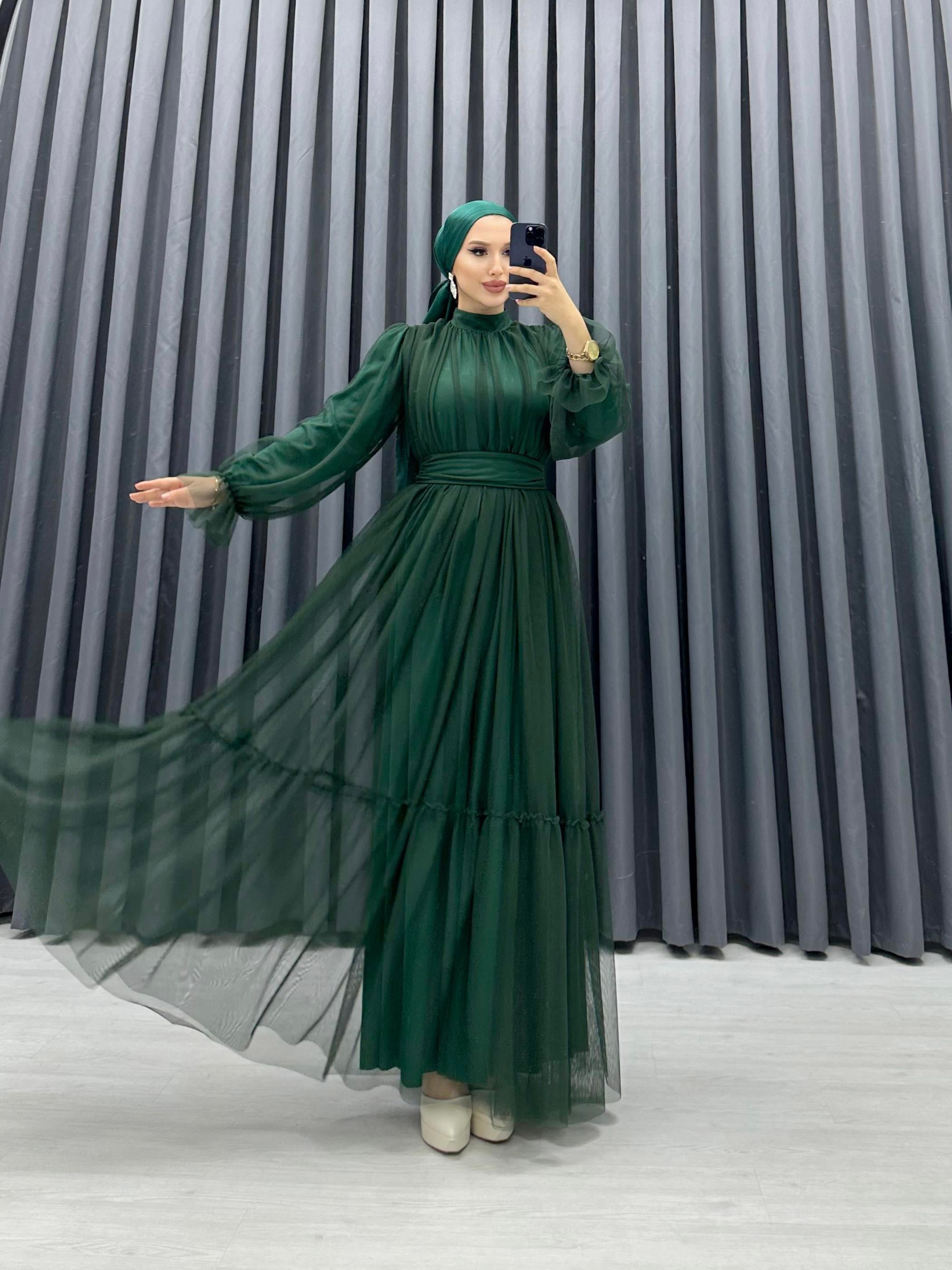 TÜL ELBİSE ZÜMRÜT