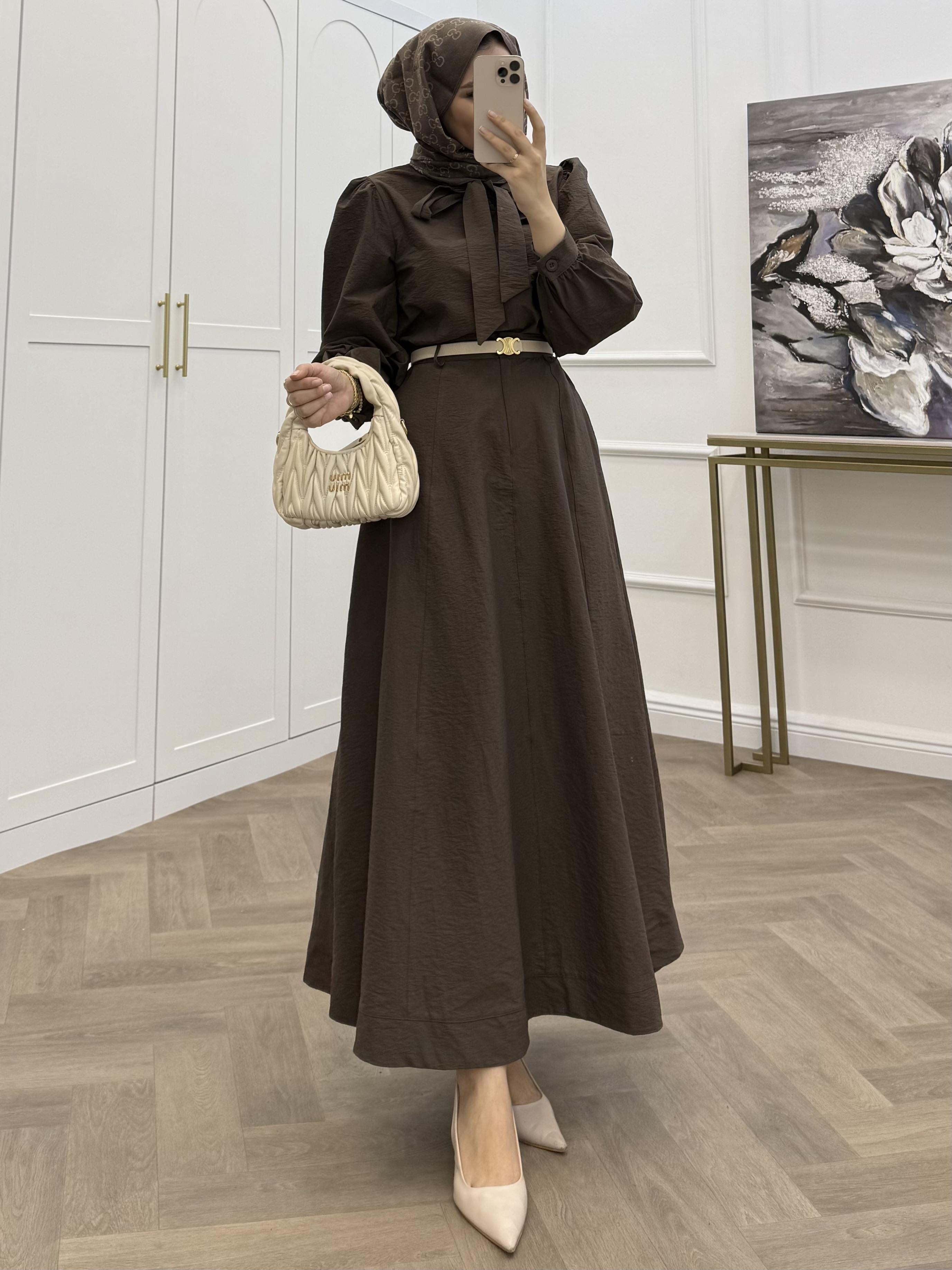 YAKA BAĞCIKLI ETEKLİ TAKIM KAHVE