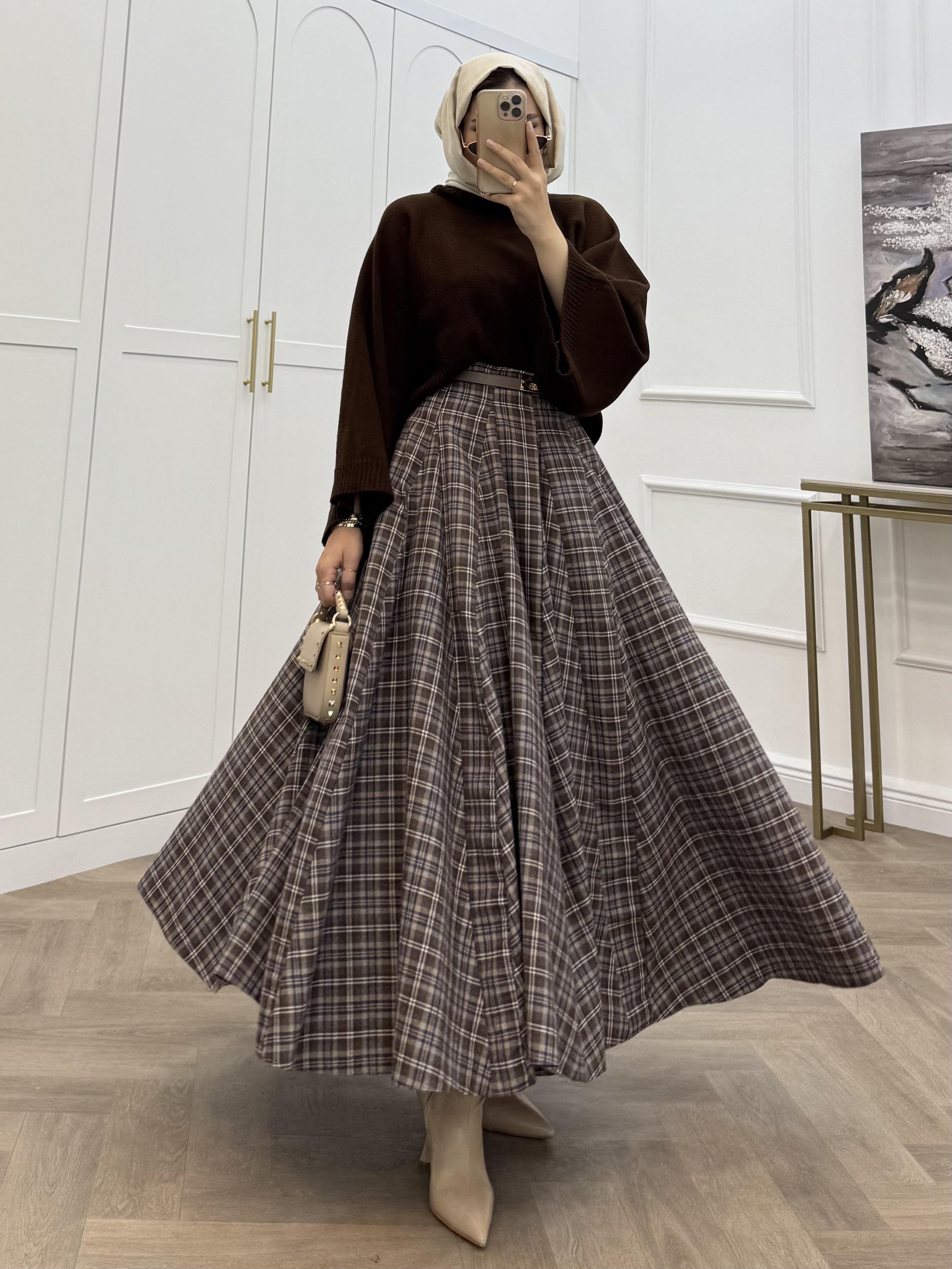 YARASA KOL TRİKO KAZAK KAHVE