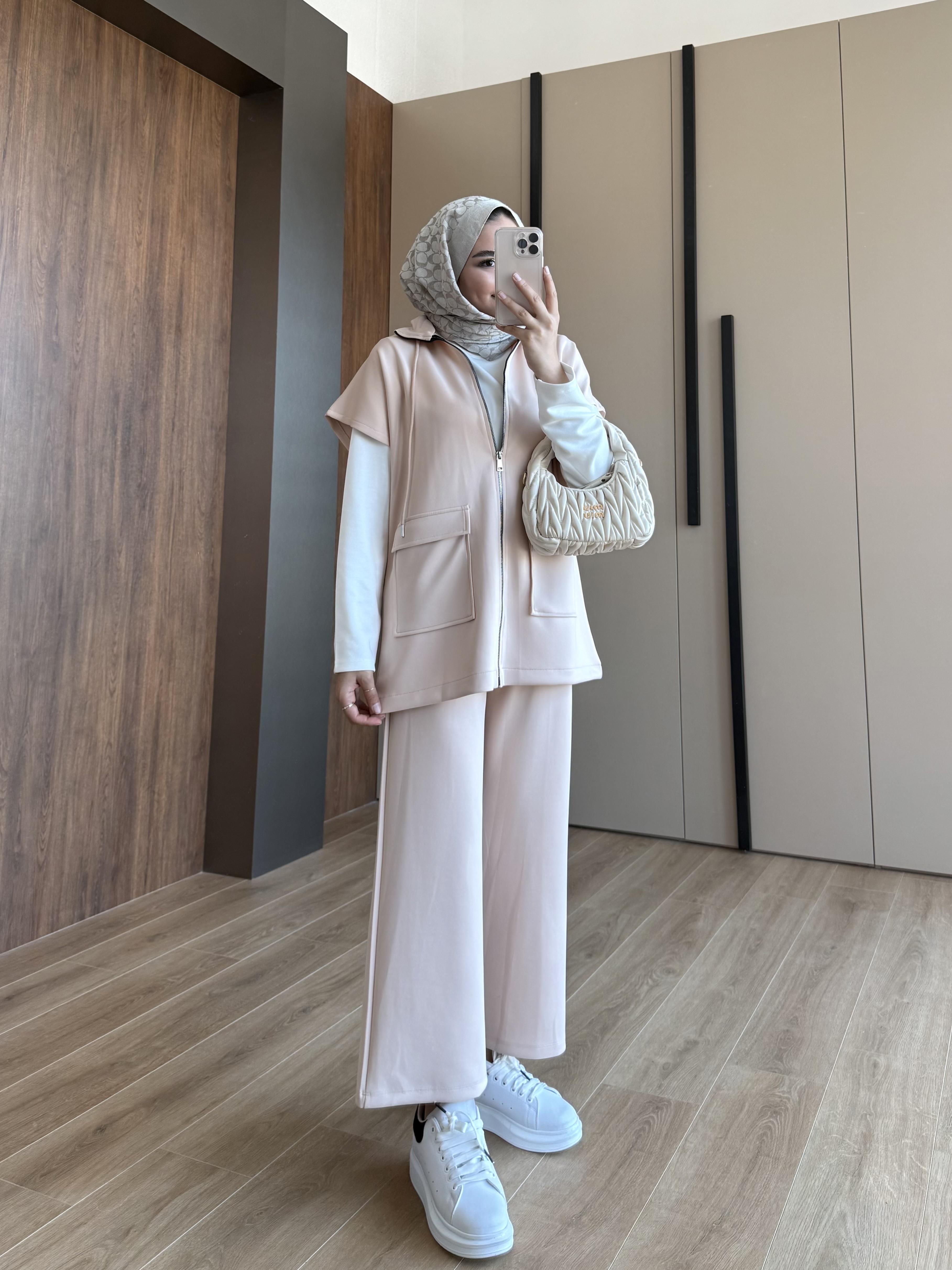 YELEKLİ SCUBA TAKIM BEJ