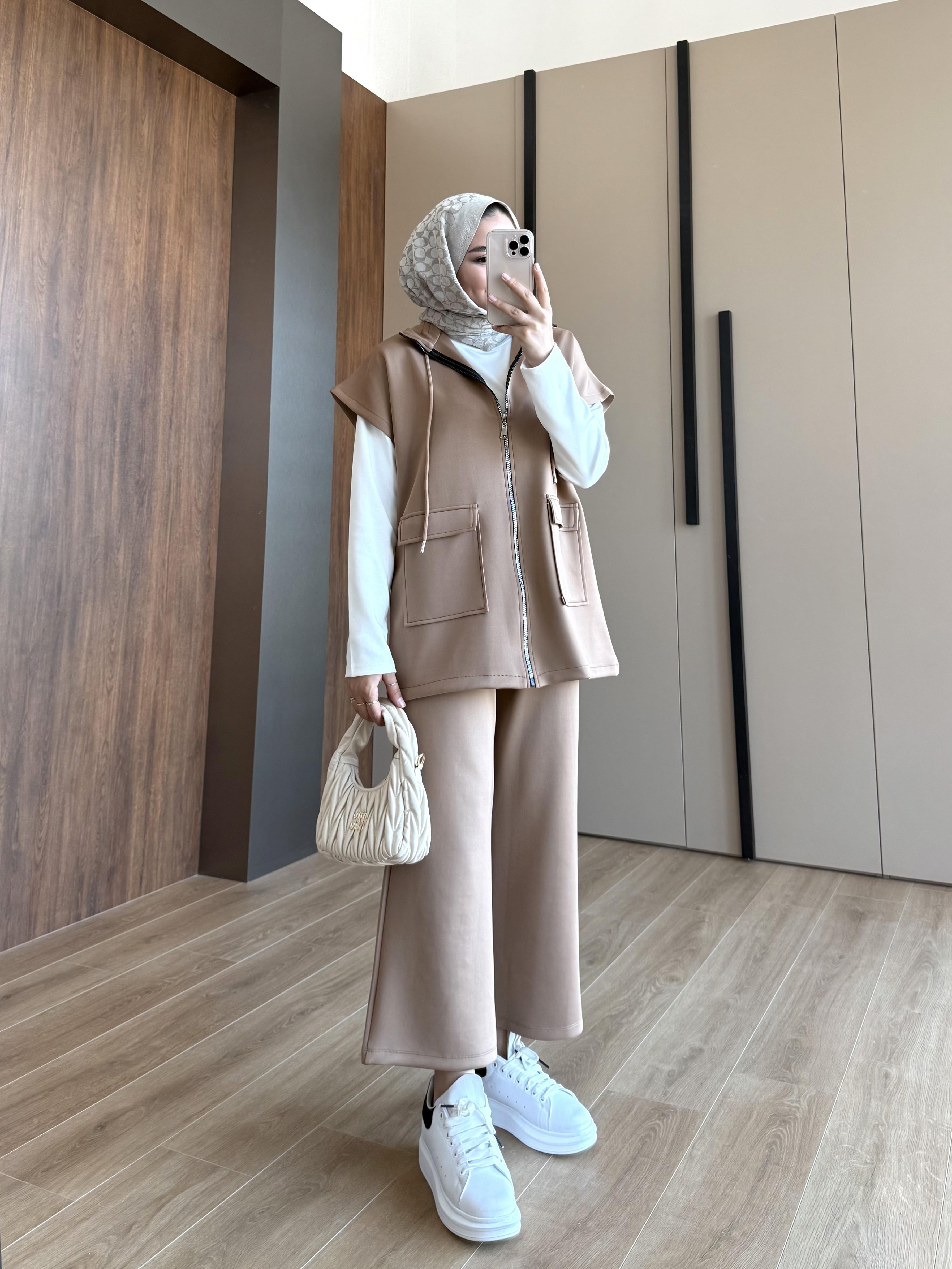 YELEKLİ SCUBA TAKIM CAMEL