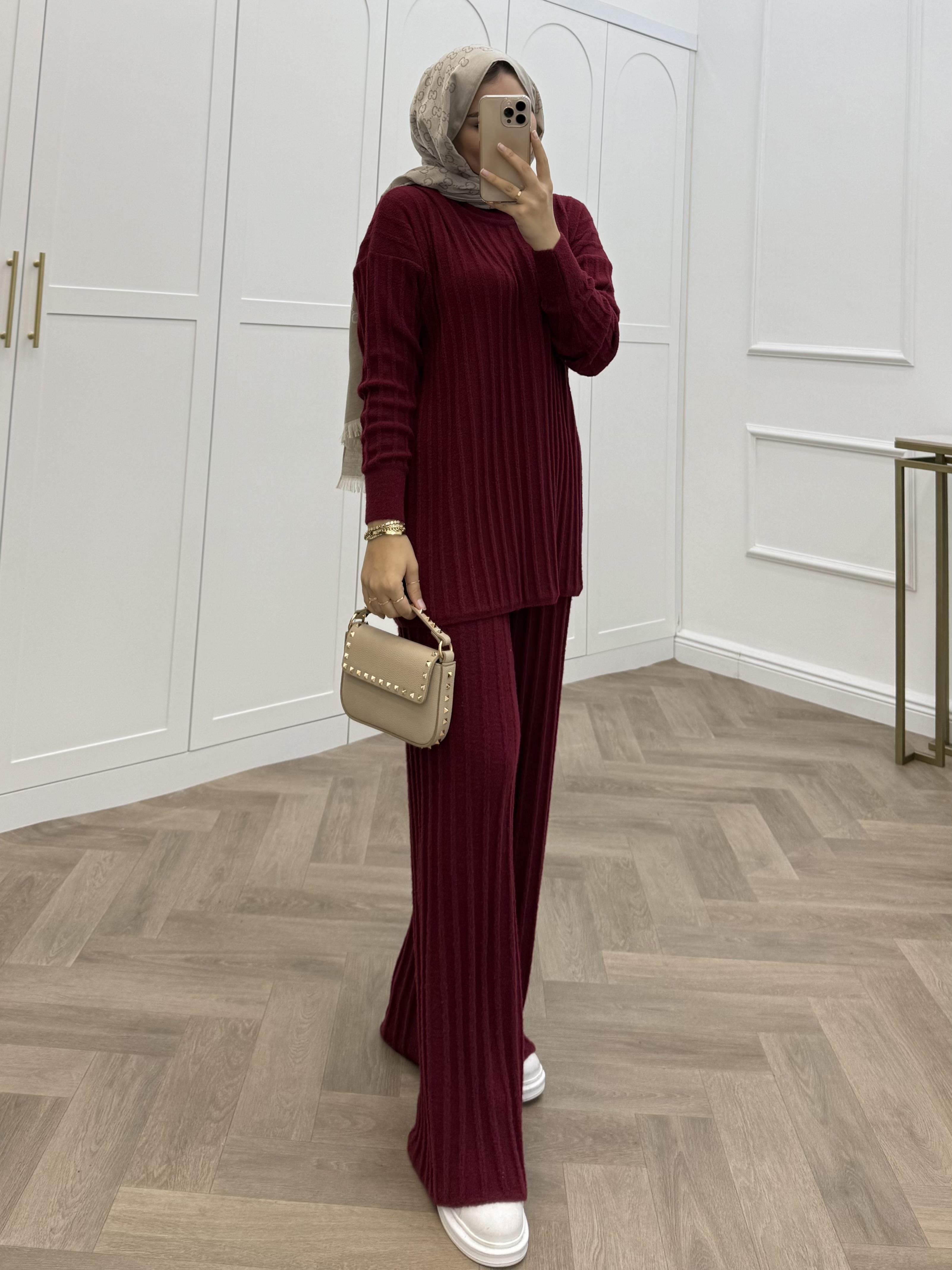 YUMOŞ PANTOLONLU TAKIM BORDO
