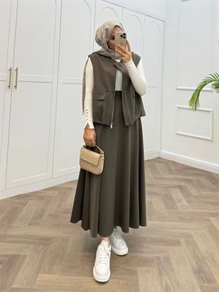 BOMBER YELEKLİ ETEKLİ TAKIM HAKİ