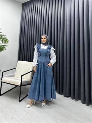 FIRFIRLI DENİM JİLE MAVİ