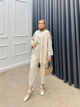 KETEN PANTOLONLU TAKIM TAŞ