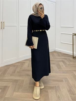 LİVA ELBİSE LACİVERT