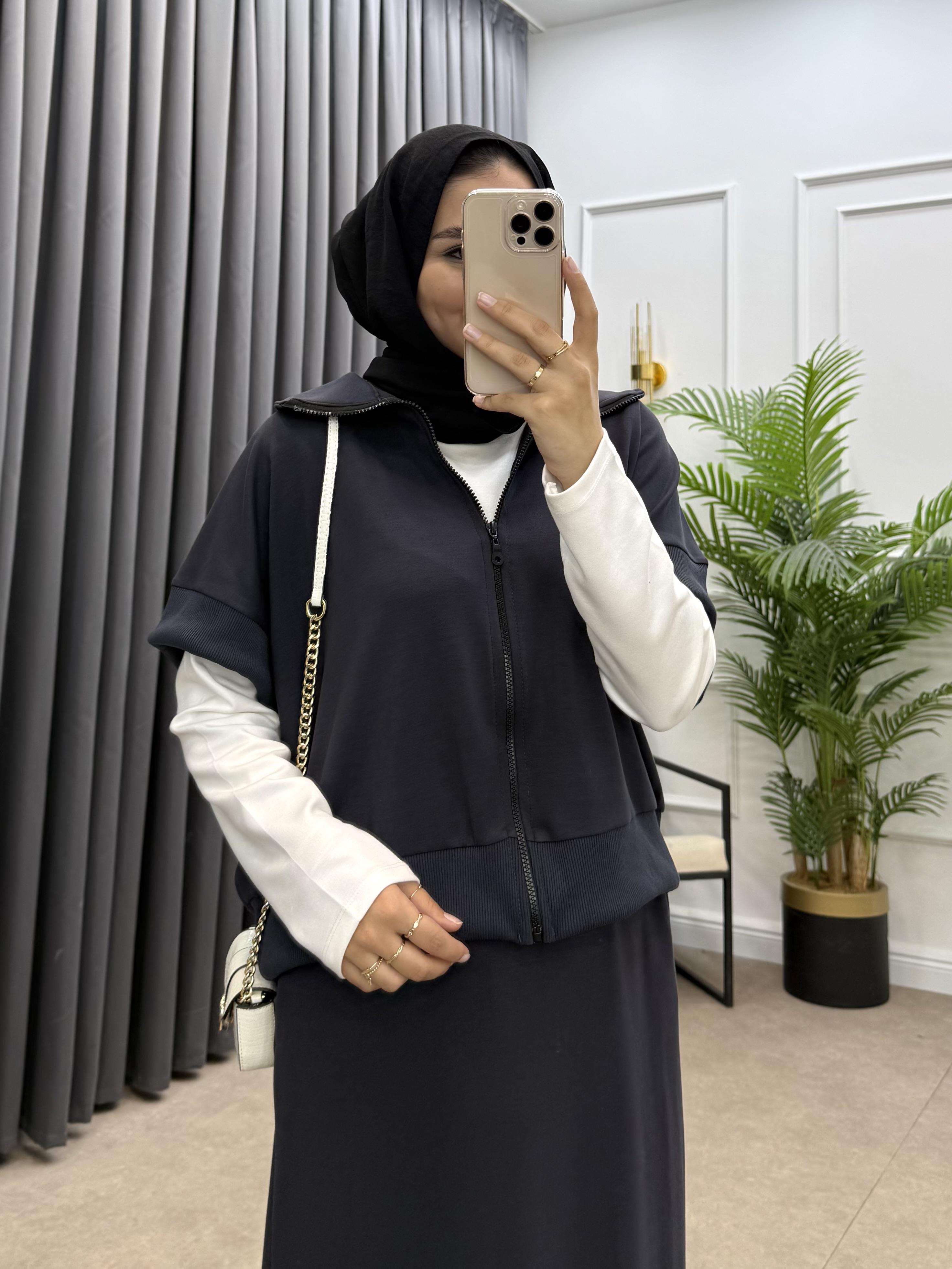  KALEM ETEKLİ YELEKLİ TAKIM ANTRASİT