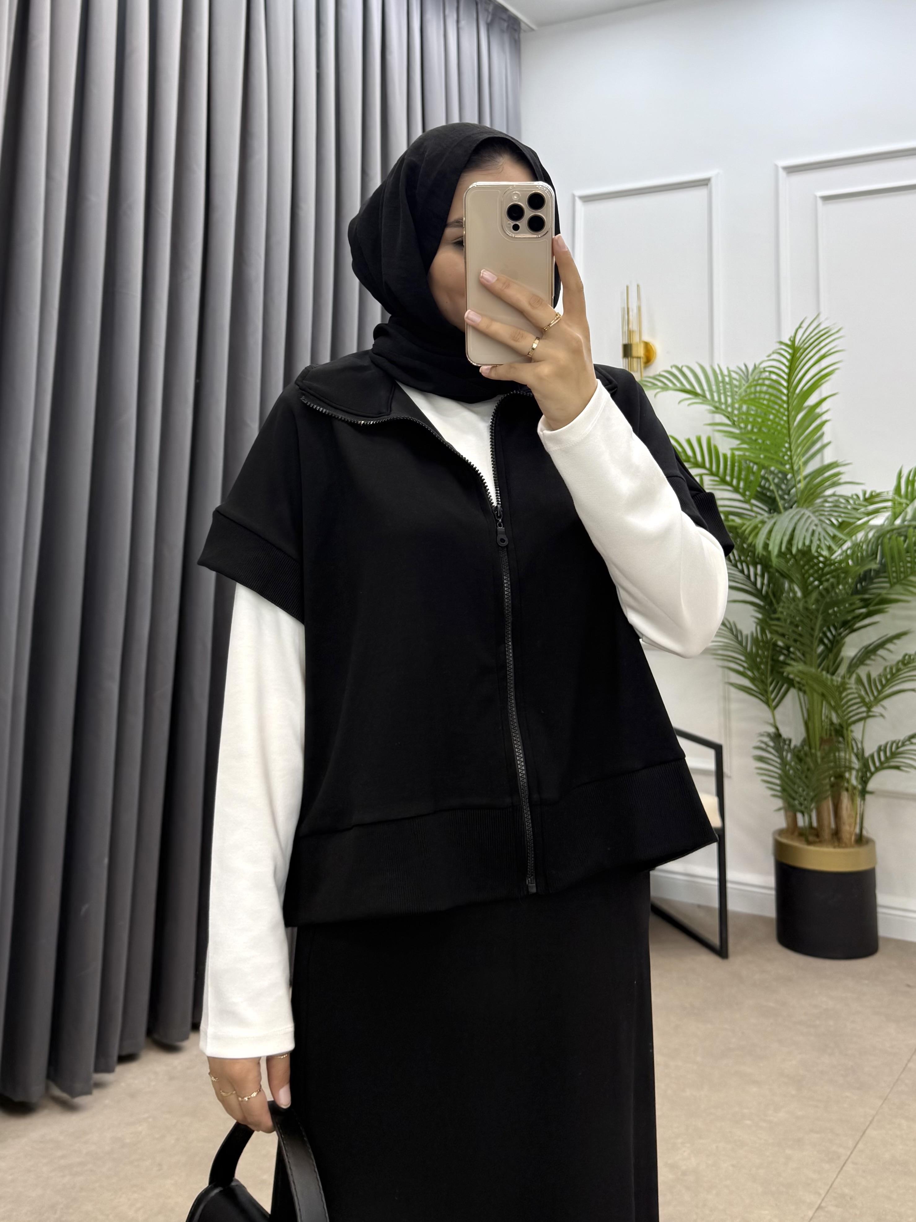  KALEM ETEKLİ YELEKLİ TAKIM SİYAH