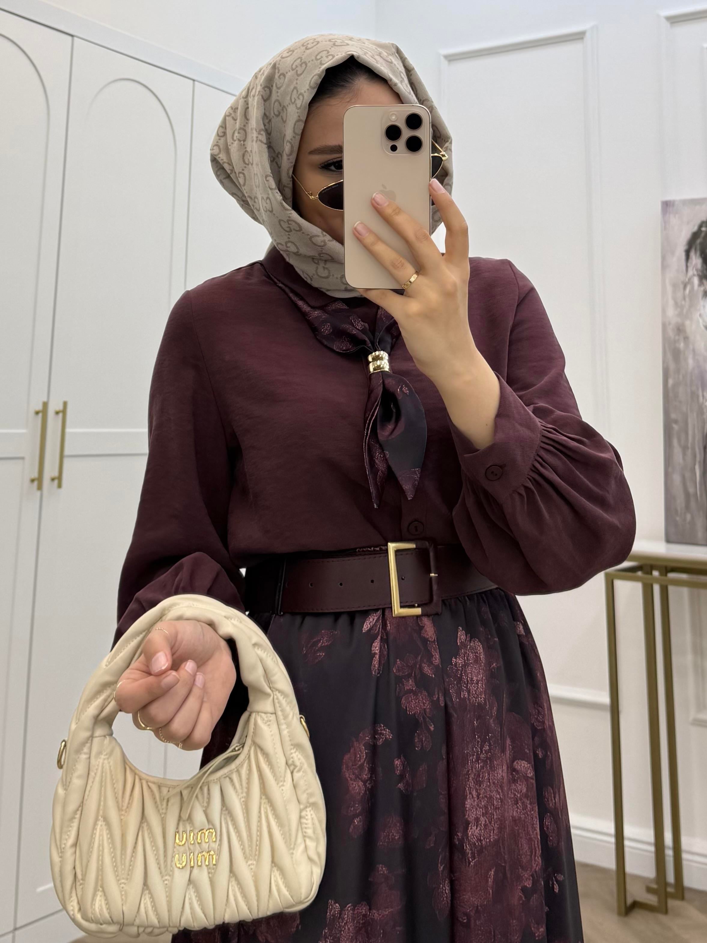 ALYA FULARLI ETEKLİ TAKIM MÜRDÜM