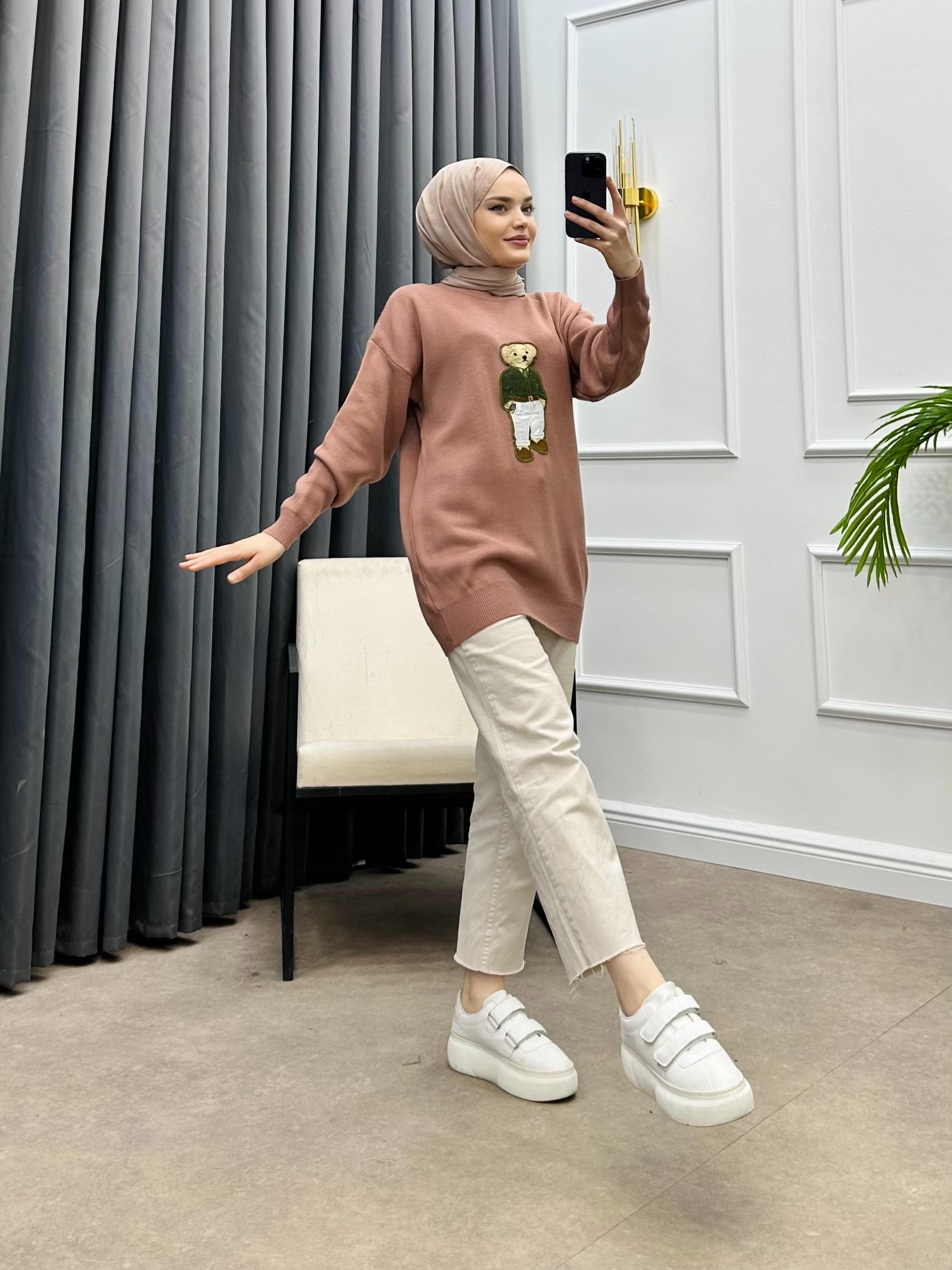 AYICIKLI TRİKO KAZAK PUDRA