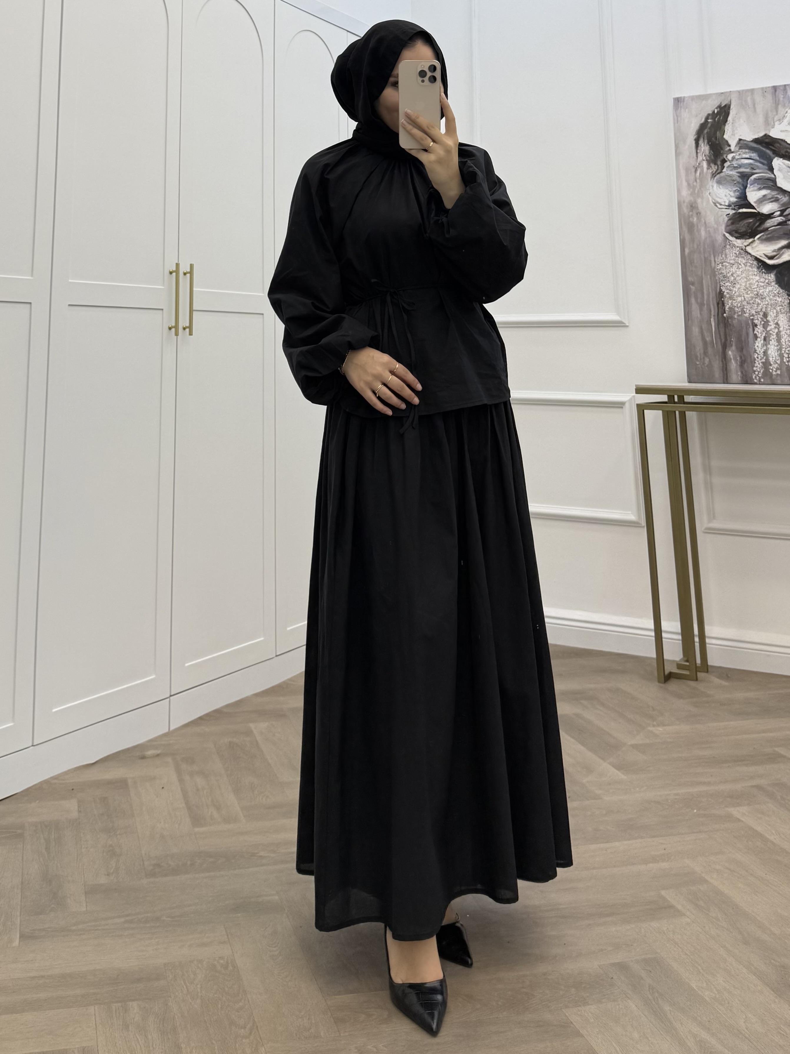 BALON KOL KETEN ETEKLİ TAKIM SİYAH