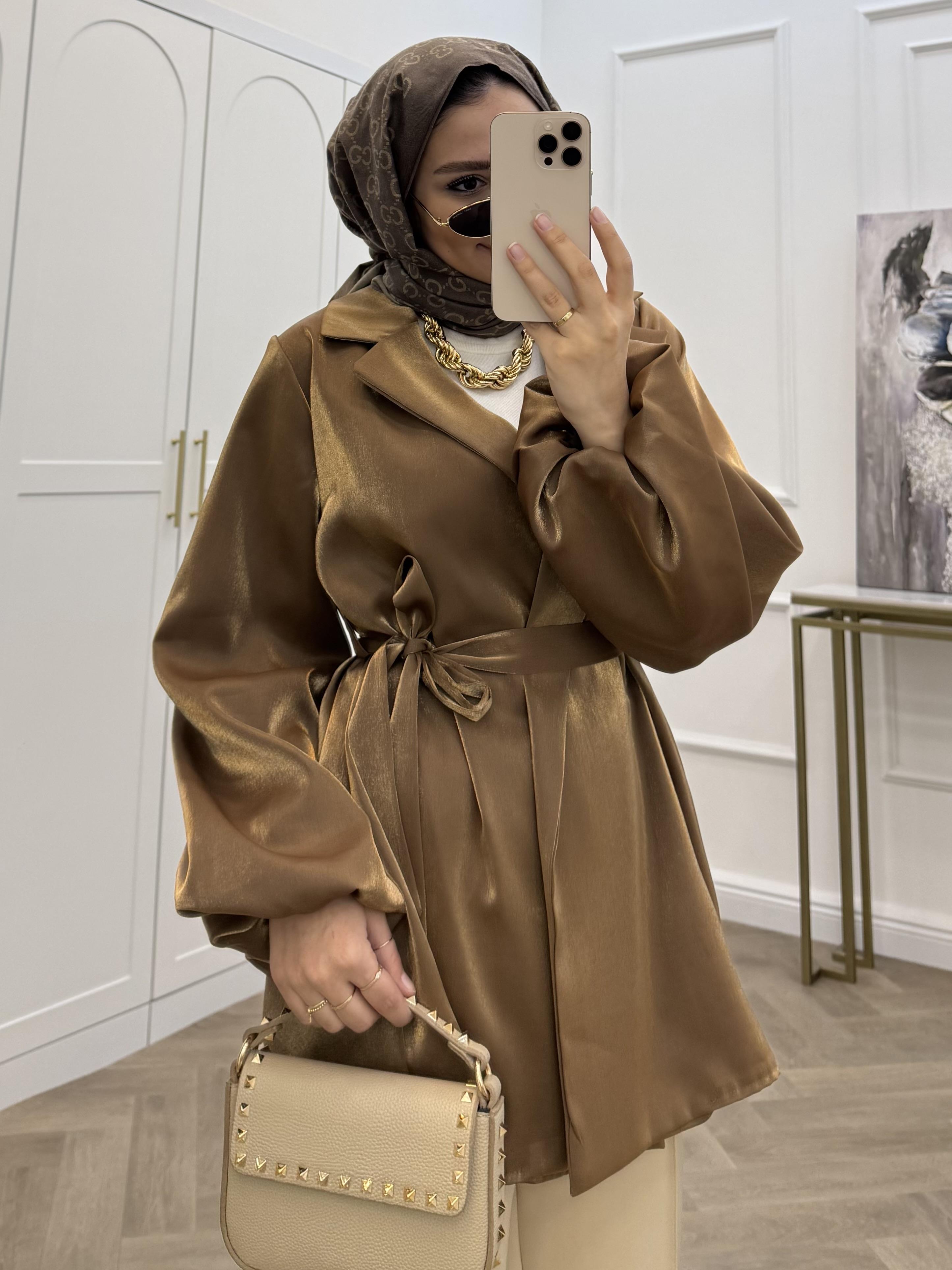 BALON KOL ORGANZE CEKET CAMEL