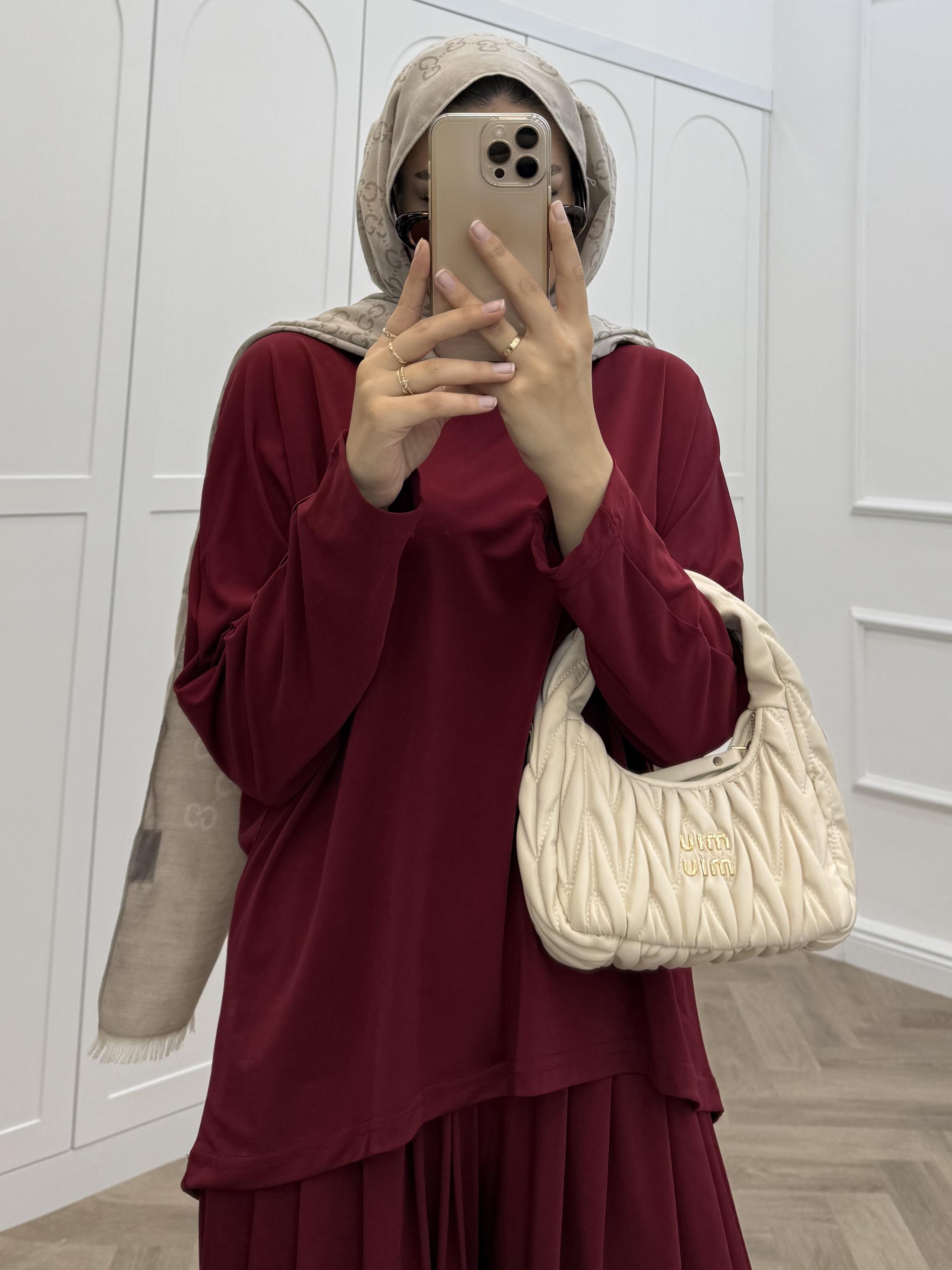 BASİC PANTOLONLU SANDY TAKIM BORDO